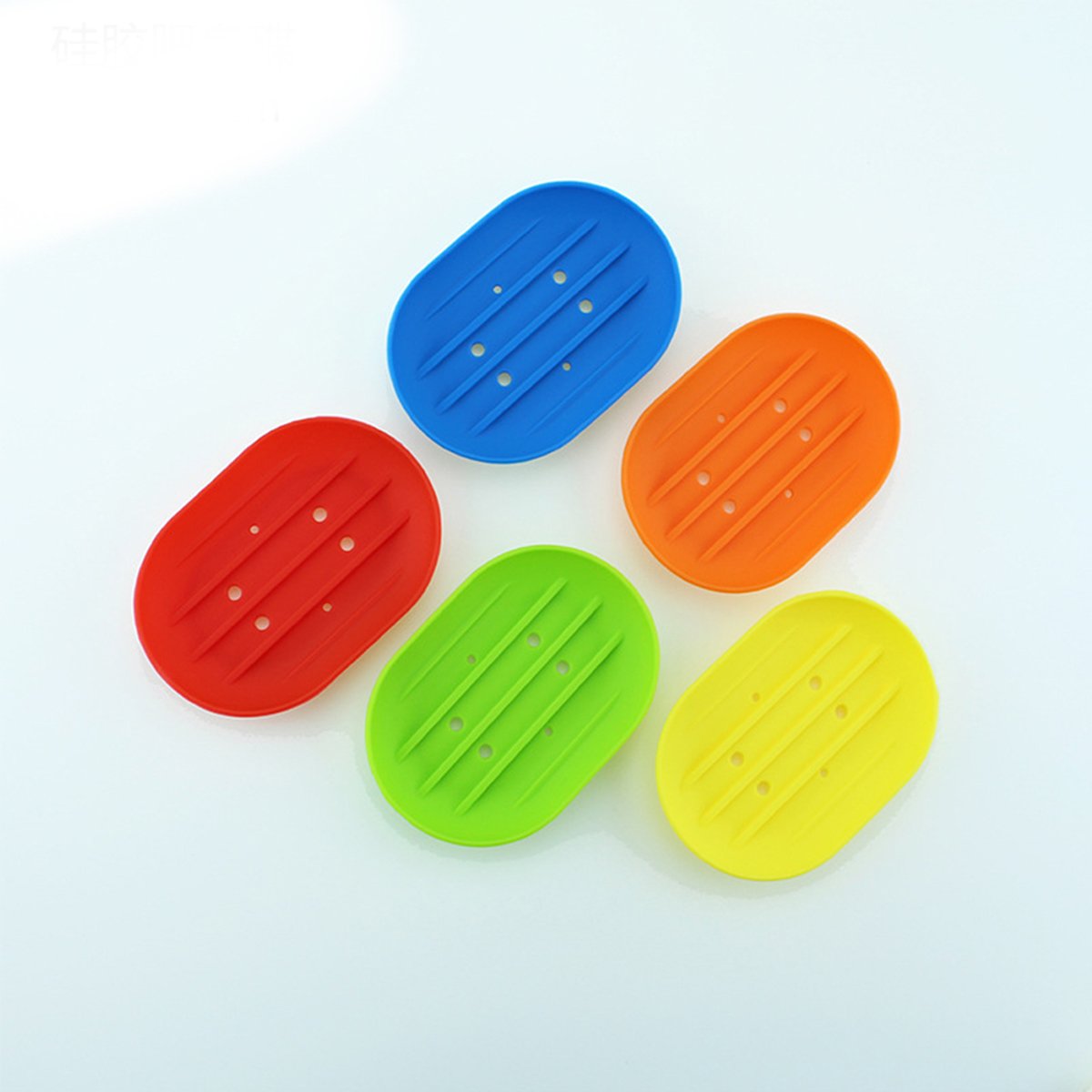 Cabilock 3-Pack Silicone Soap Dish Holder - Non-Slip Bathroom & Shower Soap Tray - Durable, Easy to Clean Soap Saver for Sink, Kitchen, and Travel