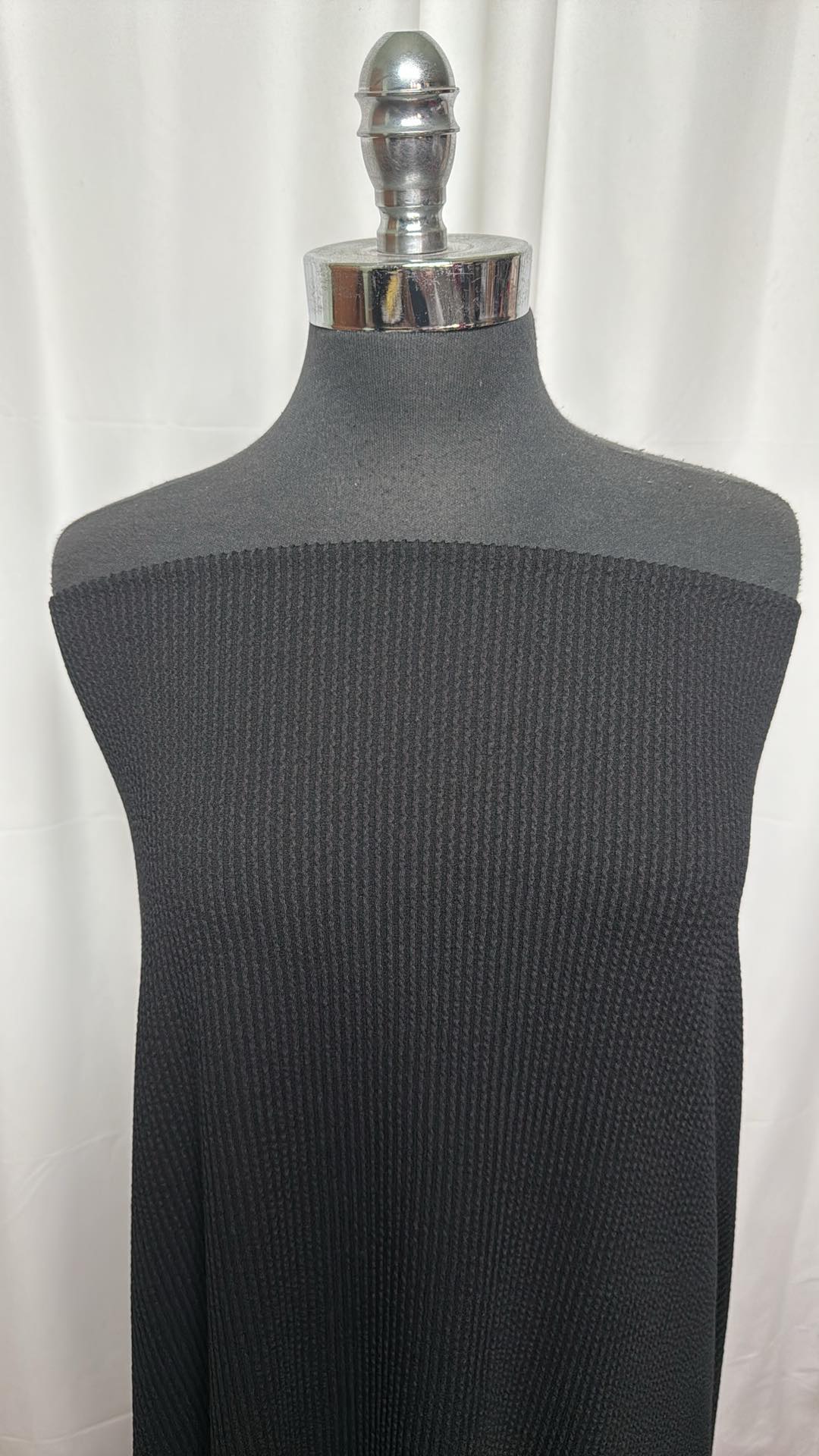 Black Urban Rib Knit Fabric - 2 Yard Cut for DIY Fashion, Home Decor & Craft Projects