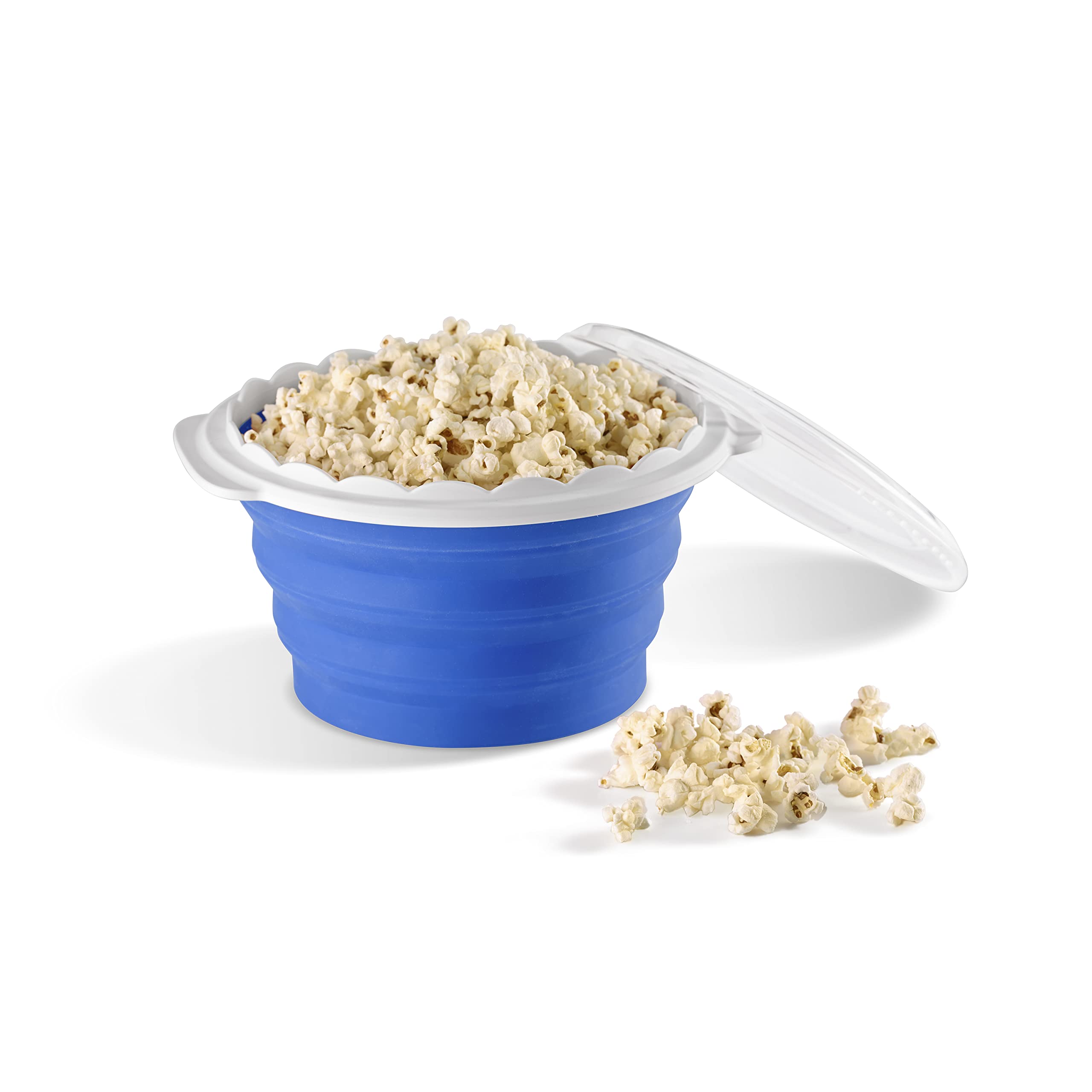 Cuisinart CTG-00-MPMB Microwave Popcorn Maker - BPA-Free, Easy to Use, Blue Popcorn Popper Bowl for Healthy Snacking at Home, Office or Movie Nights