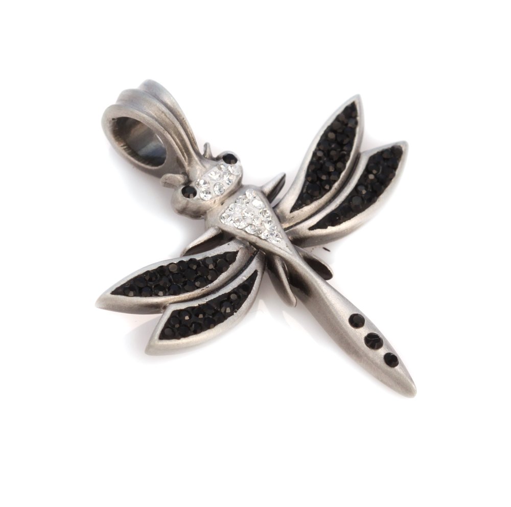 Crystal Dragonfly Pendant with Sparkling Crystals - Elegant Jewelry for Daily Wear