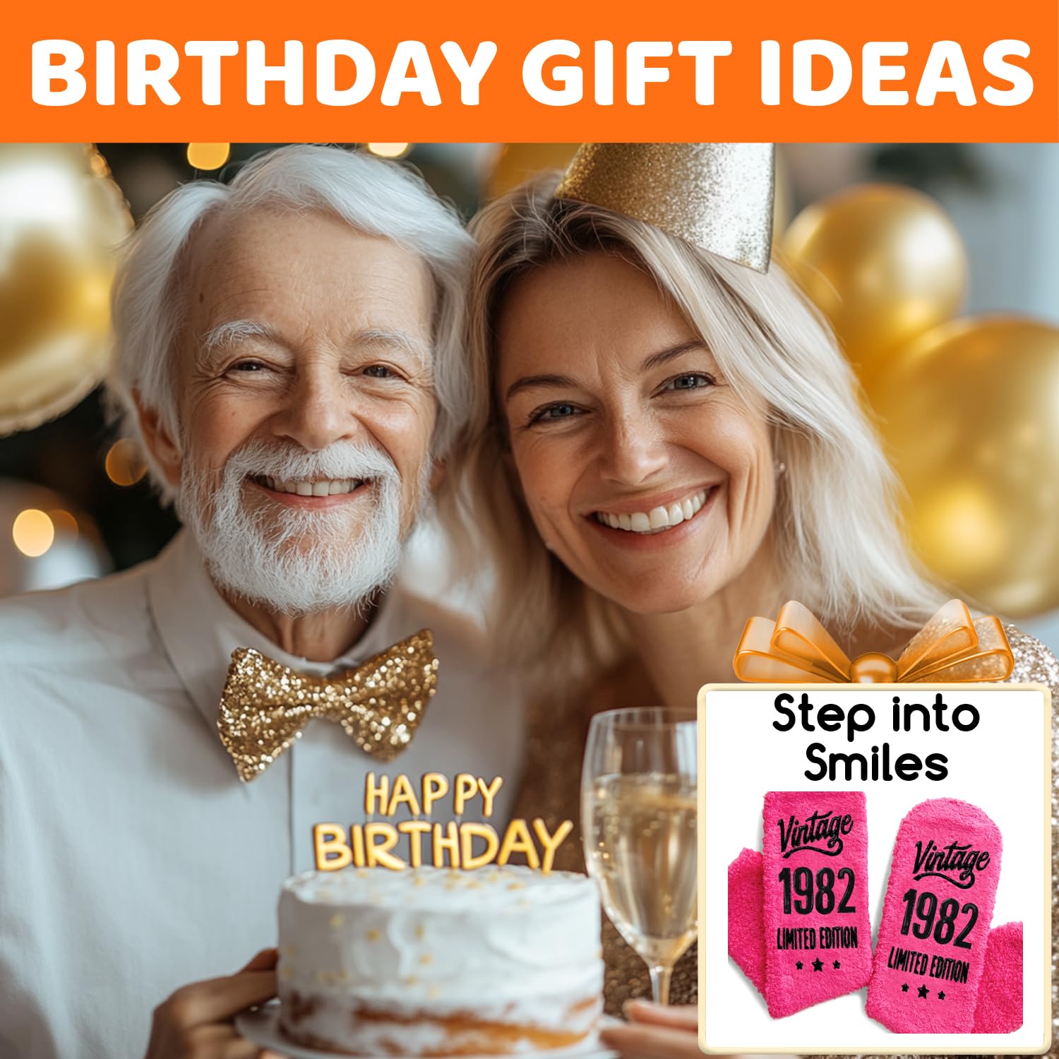 HappyPop Funny Birthday Socks for Women Aged 41-50 - Novelty Gift for Mom, Grandma & Her Special Day | Perfect for Birthday Parties, Surprise Gifts & Celebrations