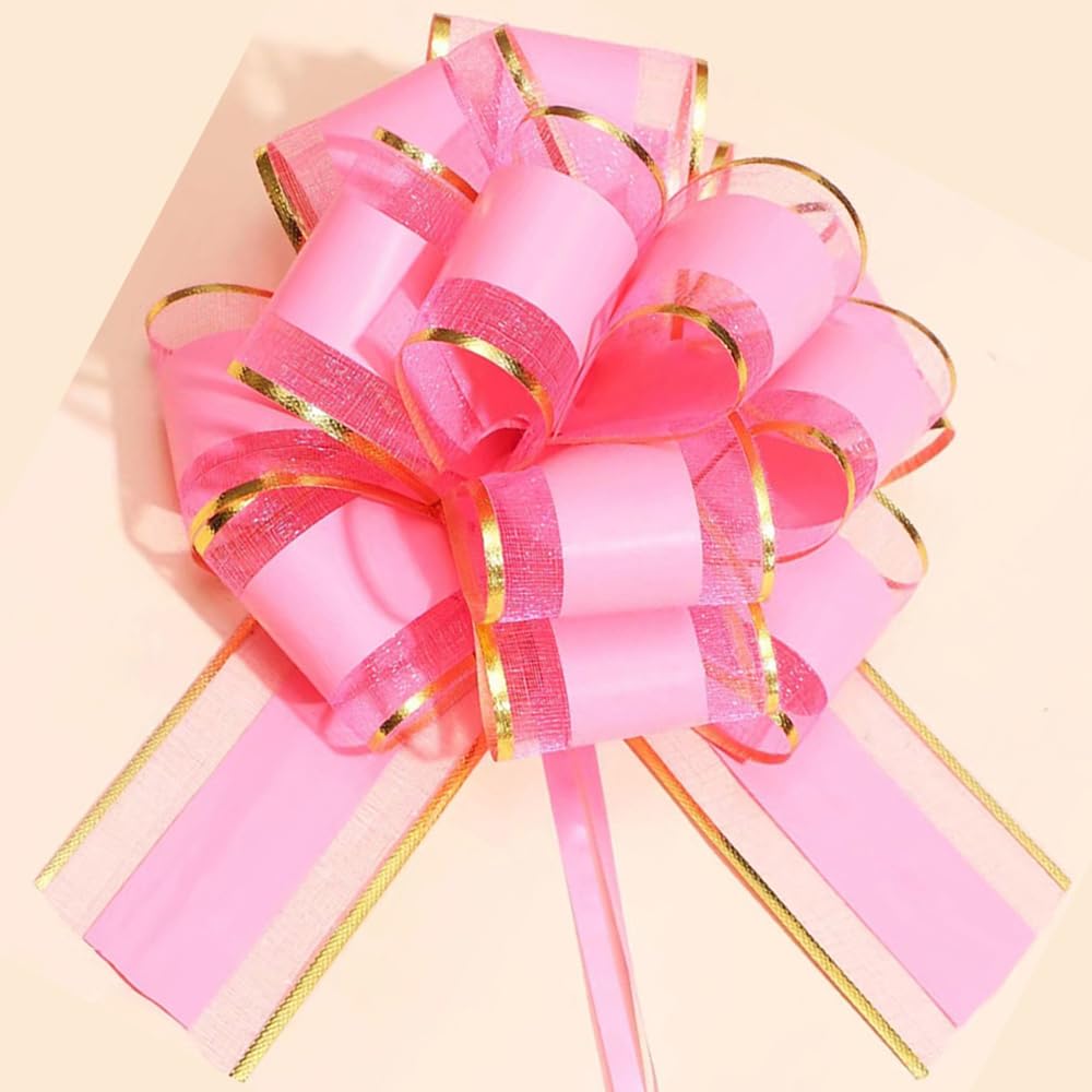 6 PCS 6-Inch Pull Bows for Gift Wrapping, Party Decorations, Birthday, Holiday Presents - Perfect for Gift Boxes, Bouquets, and Home Decor