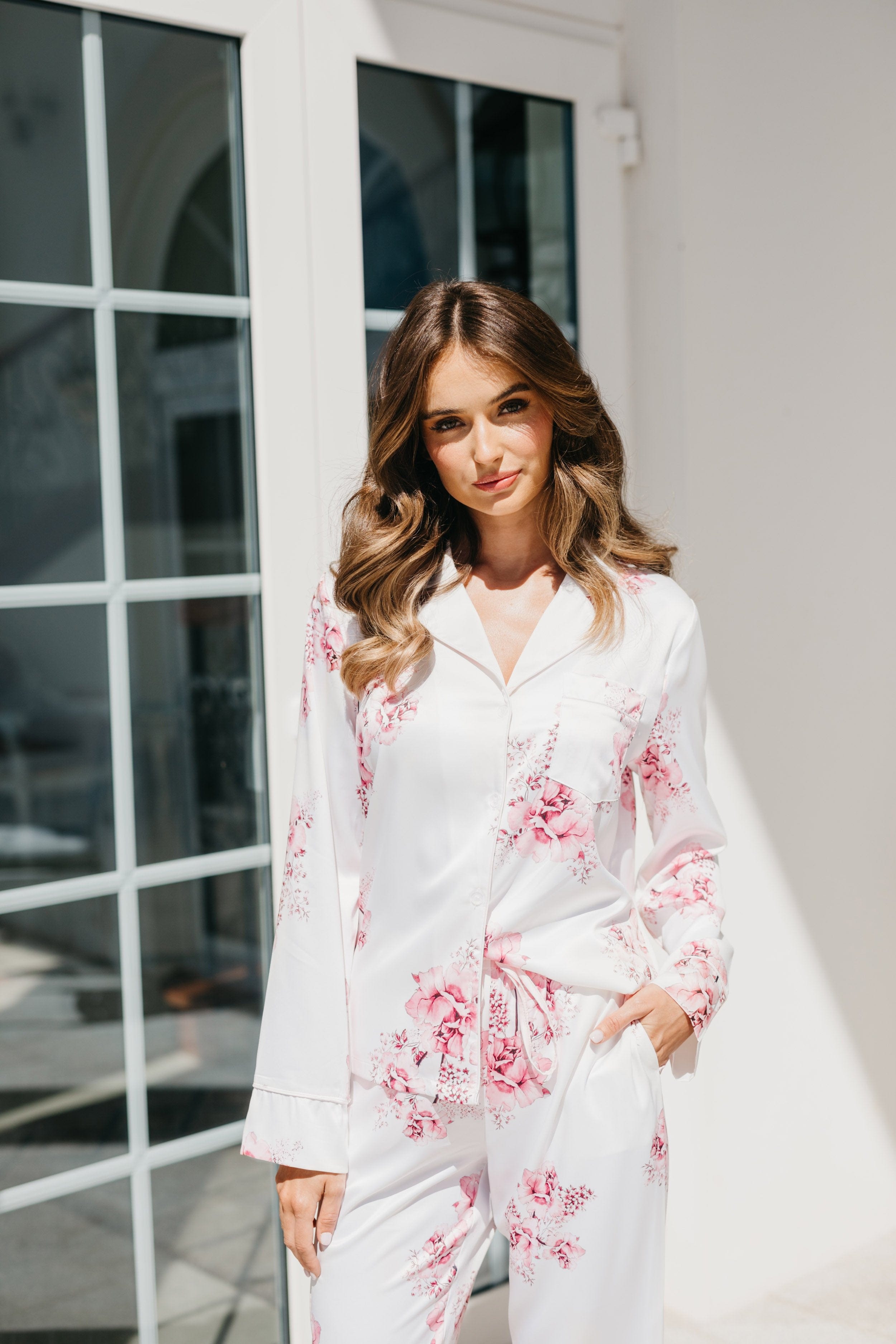 Katerina Floral Printed Pajama Set for Women - Soft & Comfortable Sleepwear - Perfect for Lounging, Bedtime & Relaxation