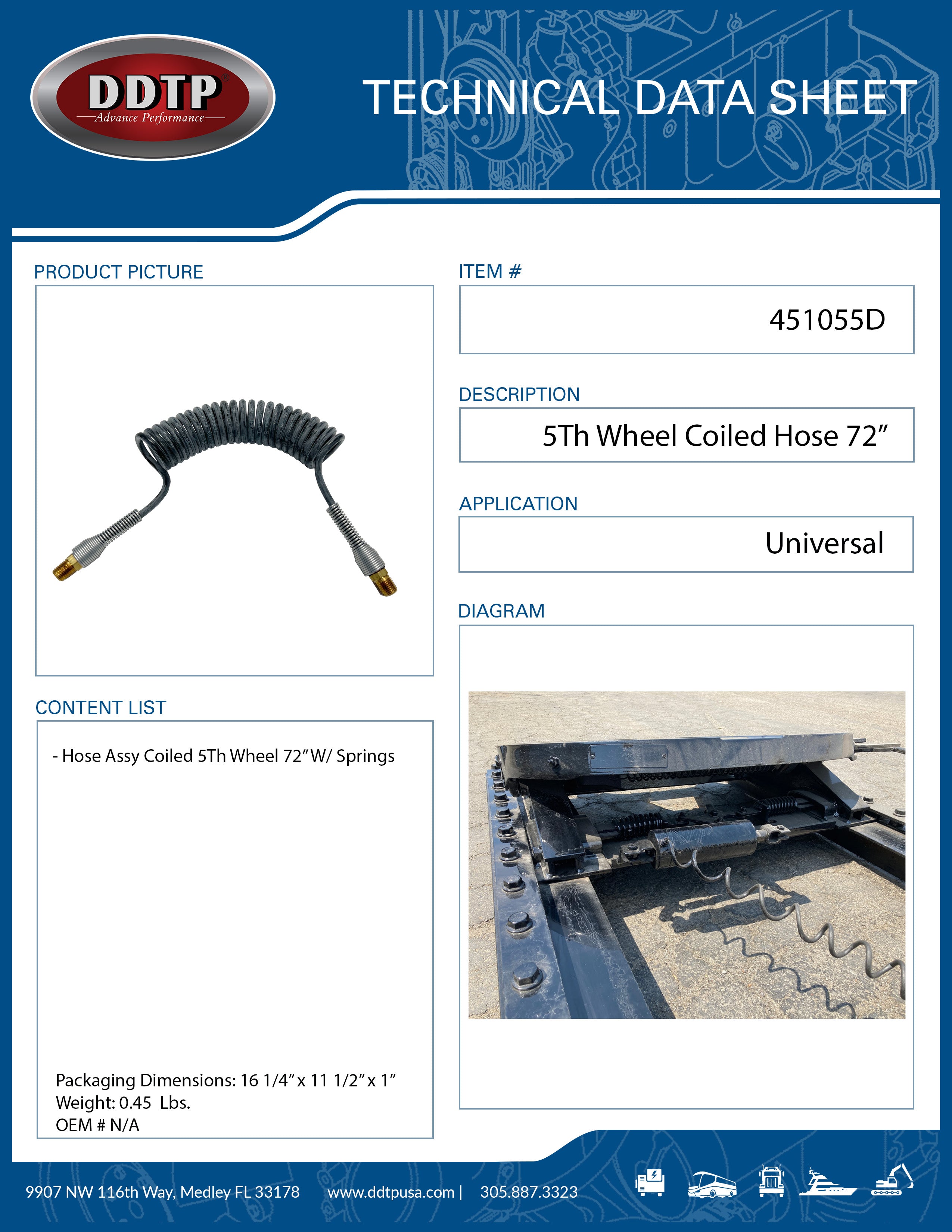 Fifth Wheel 72 Air Slider Coil with Springs (451301) - Heavy-Duty Trailer Suspension for Smooth Towing & Hauling - Ideal for Semi Trucks & Commercial Trailers