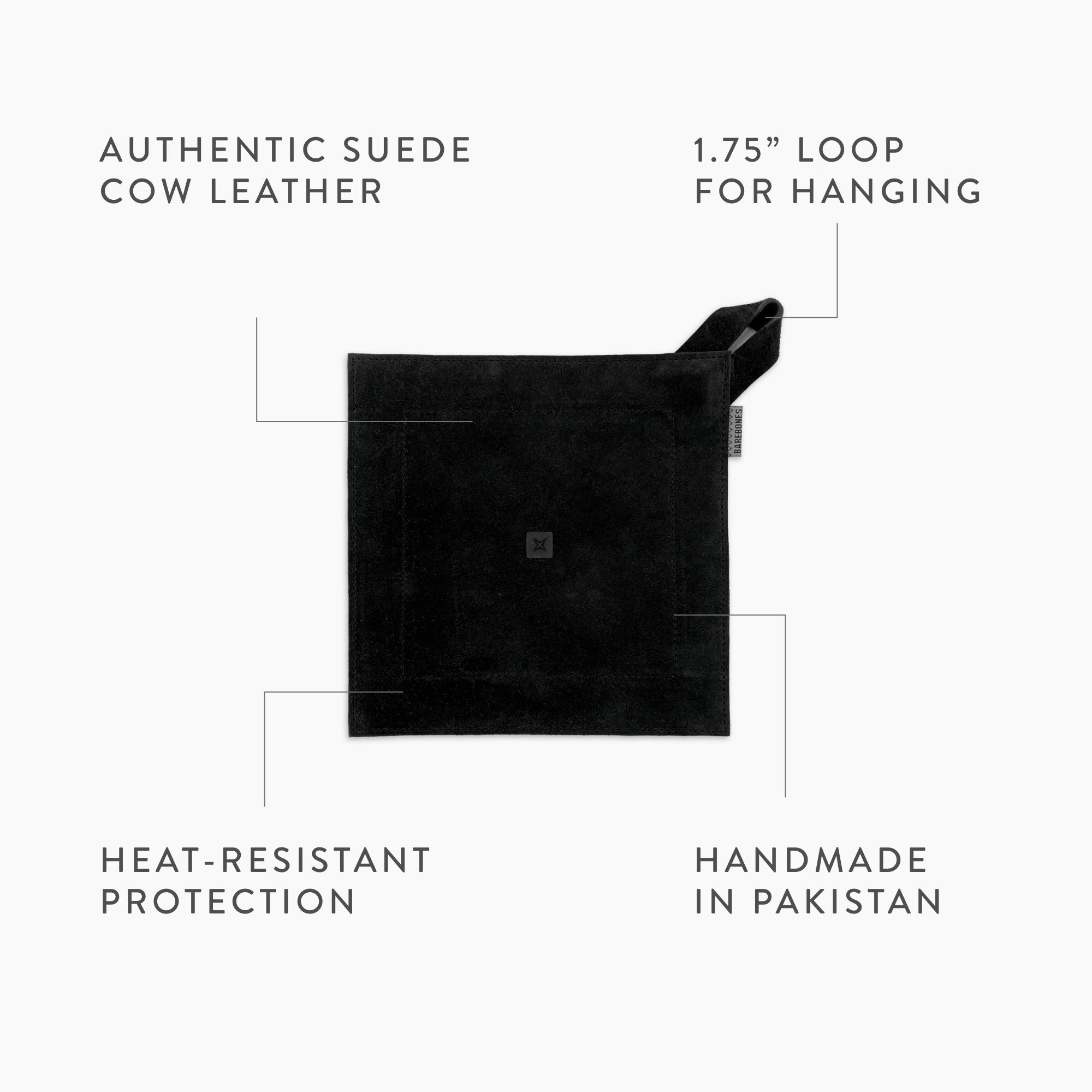 Premium Suede Leather Hot Pads Set of 4 - Heat Resistant Trivet for Kitchen, Dining Table & Countertop Protection - Stylish & Durable Pot Holders for Hot Dishes, Pans & Cookware