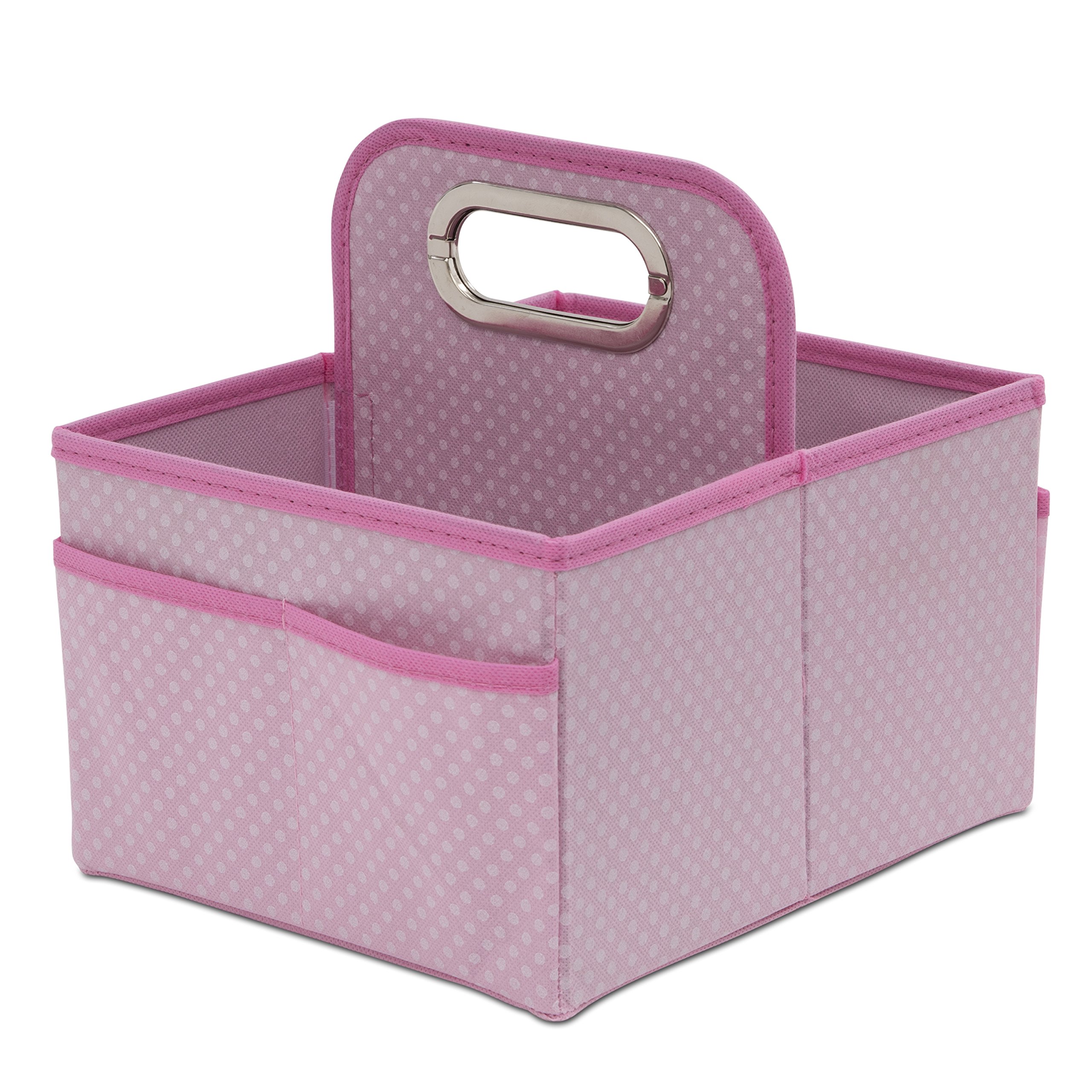 Delta Children Portable Nursery Caddy - Lightweight Storage Organizer with Multiple Compartments for Baby Essentials - Perfect for Diapers, Wipes & Toys in Nursery or Travel