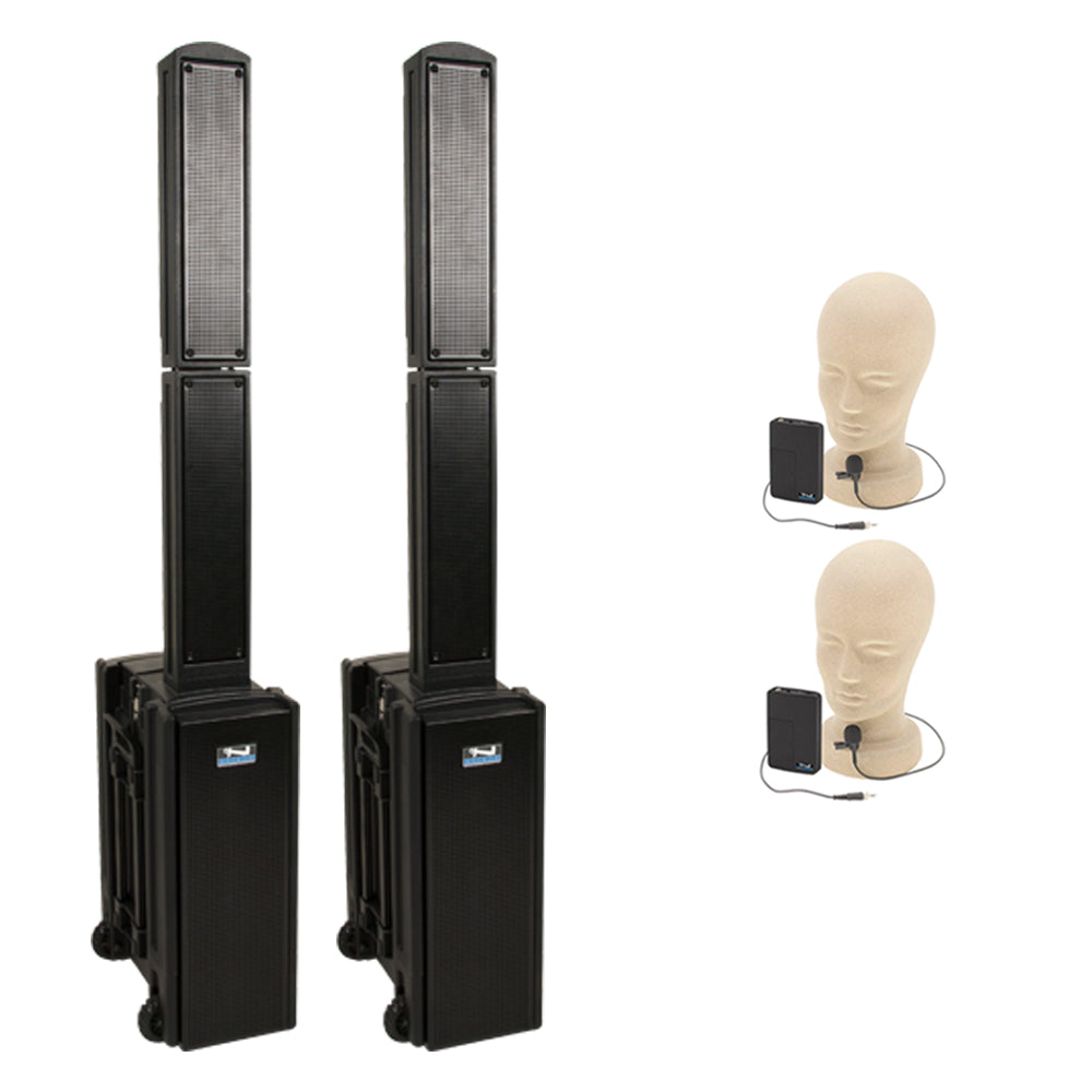 Anchor Audio Beacon Pair (XU2,R) - Portable Wireless Speaker System with 2 Microphones for Outdoor Events, Parties & Public Speaking