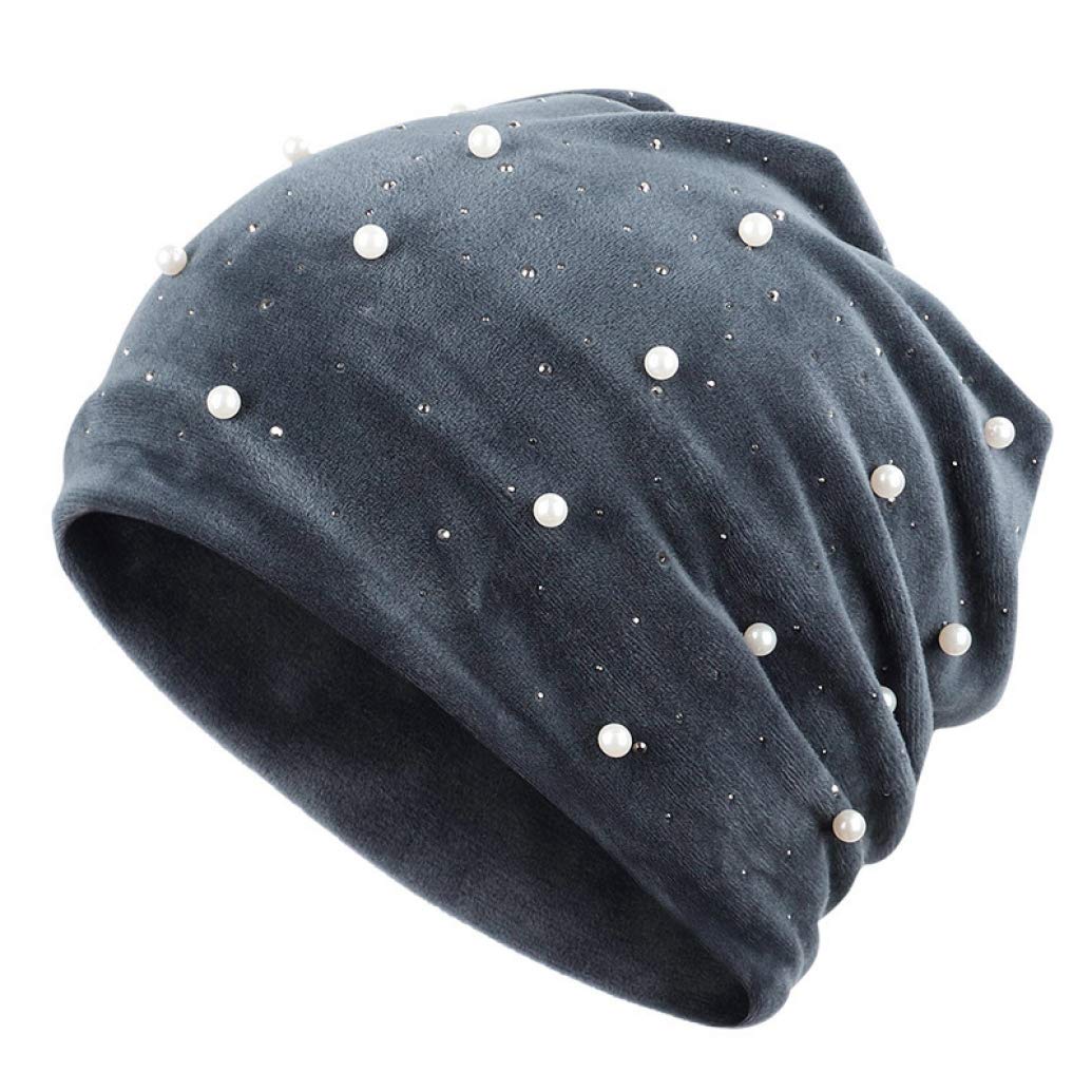 ASO-SLING Unisex Solid Velvet Hip-Hop Knit Skull Cap - Soft Stretch Slouchy Beanie for Men & Women - Perfect for Winter, Streetwear, and Casual Outfits