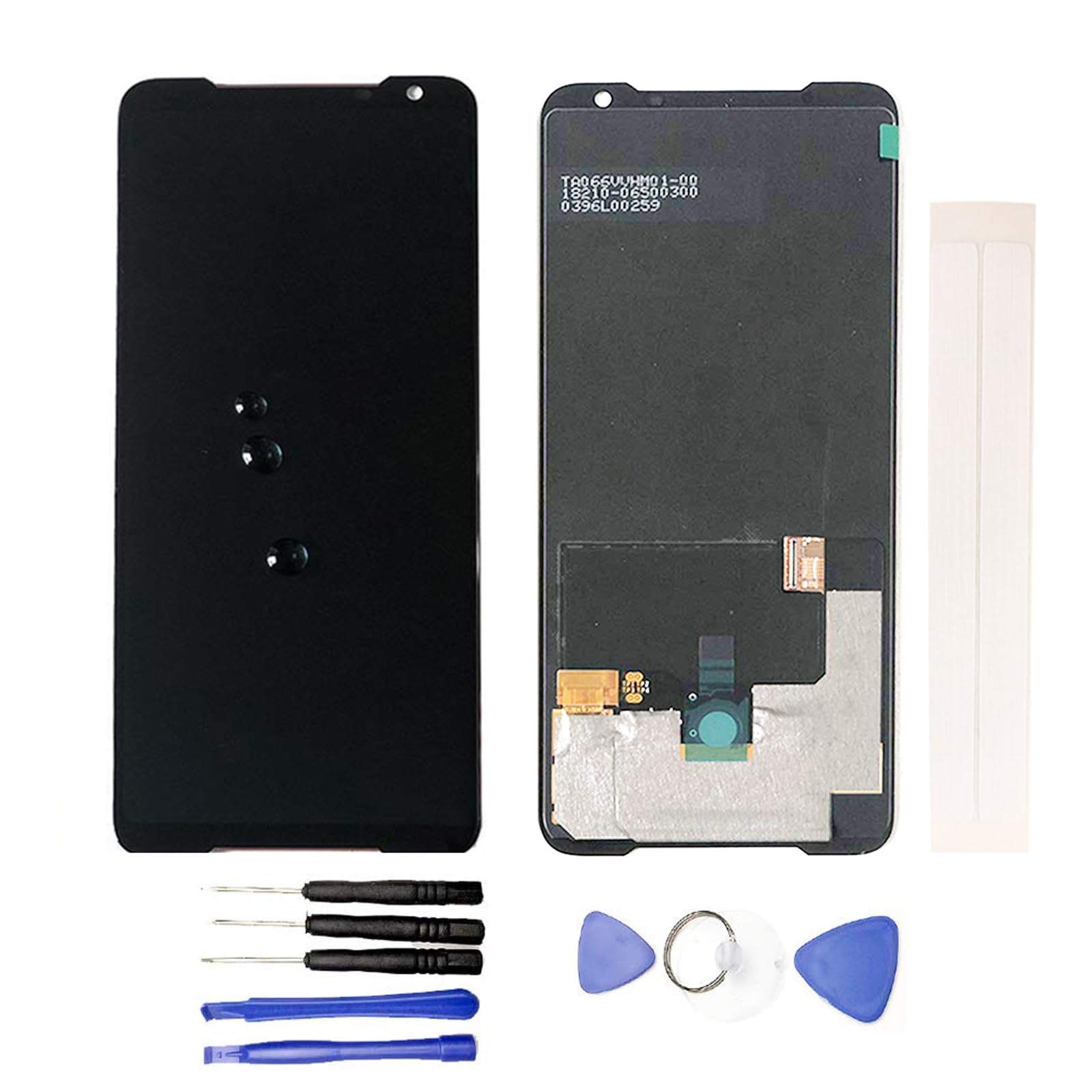 Original Title: LCD Display & Replacement Touch Screen Digitizer Assembly with Free Tools for A-sus ROG Phone Ⅱ ZS660KL Phone 2 Phone2 i001DB Black   Optimized Title: **ASUS ROG Phone 2 ZS660KL LCD Display & Touch Screen Digitizer Replacement Kit with Tools - Black | DIY Repair for Gaming & Daily Use**