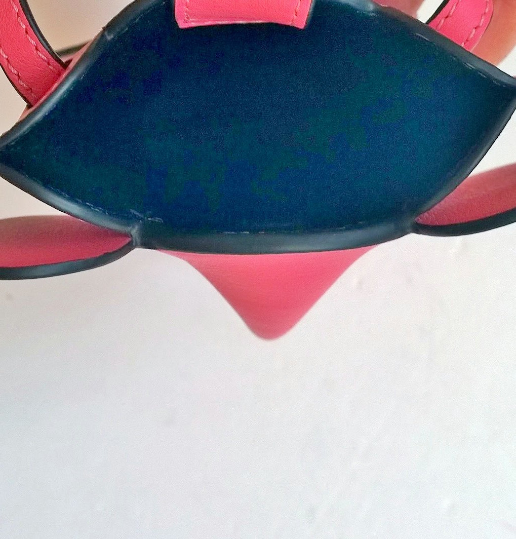 Loewe Pink Leather Elephant Pocket Pouch - Stylish Crossbody Bag for Women, Perfect for Travel, Shopping & Everyday Use