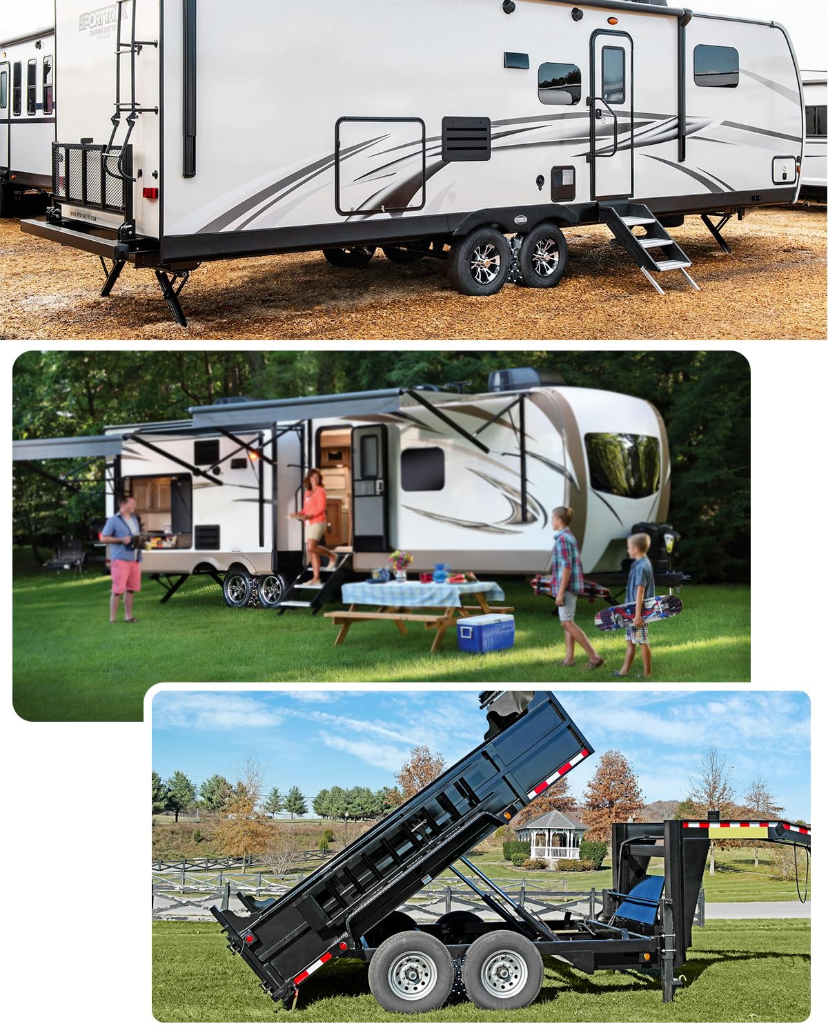 Heavy Duty Adjustable X-Shaped Wheel Stabilizer for Travel Trailers & RVs - 2 Pack Black X-Chock with Drill-Free Installation - Perfect for Camping, Road Trips, and Secure Parking