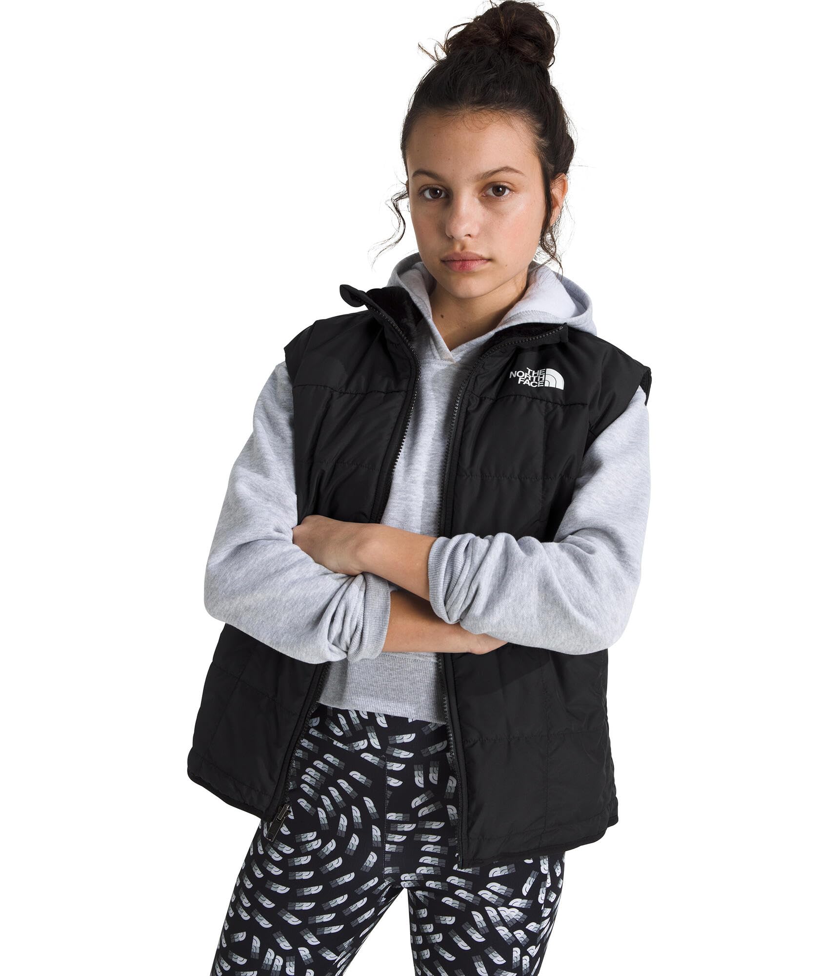 The North Face Girls' Reversible Shasta Vest - Lightweight Insulated Puffer Jacket for Outdoor Activities, Hiking & School