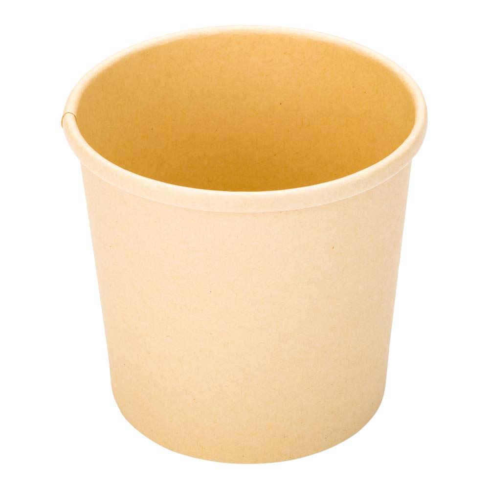 Eco-Friendly 12 oz Disposable Soup Cups - 200 Pack Microwave Safe Paper Containers with Bamboo Fiber, Vented Lids Sold Separately for Hot/Cold Foods - Perfect for Takeout, Restaurants, Catering & Dessert Serving
