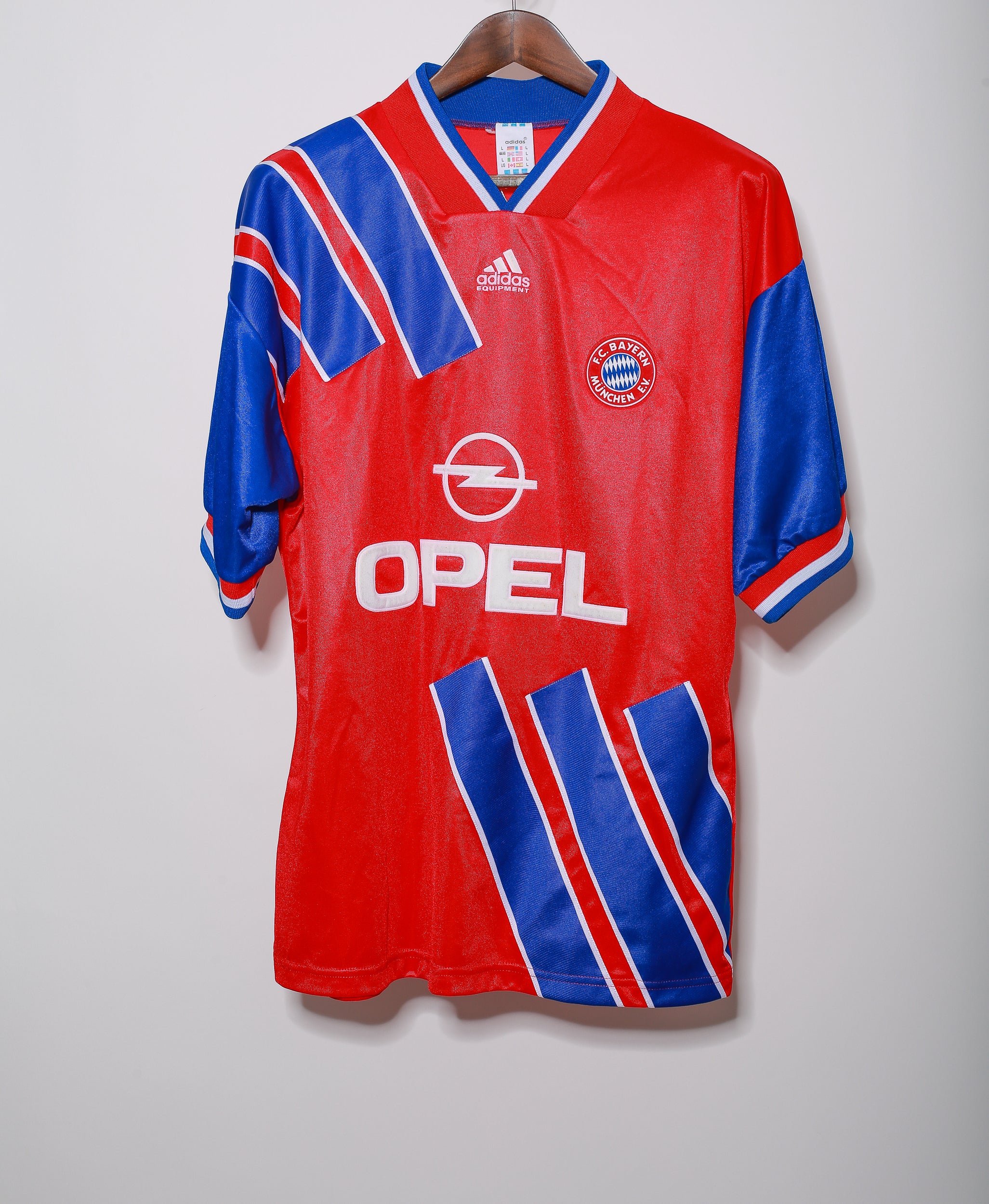 Authentic 1994 Bayern Munich Home Jersey - Size L - Vintage Football Shirt for Fans, Collectors & Retro Sports Enthusiasts - Perfect for Match Days, Gifts & Memorabilia Display