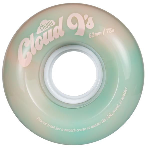 Chaya Cloud 9's Premium Outdoor Skate Wheels - 4 Pack Set for Smooth Rolling on Pavement & Concrete - Perfect for Street Skating, Park Rides & Urban Commuting