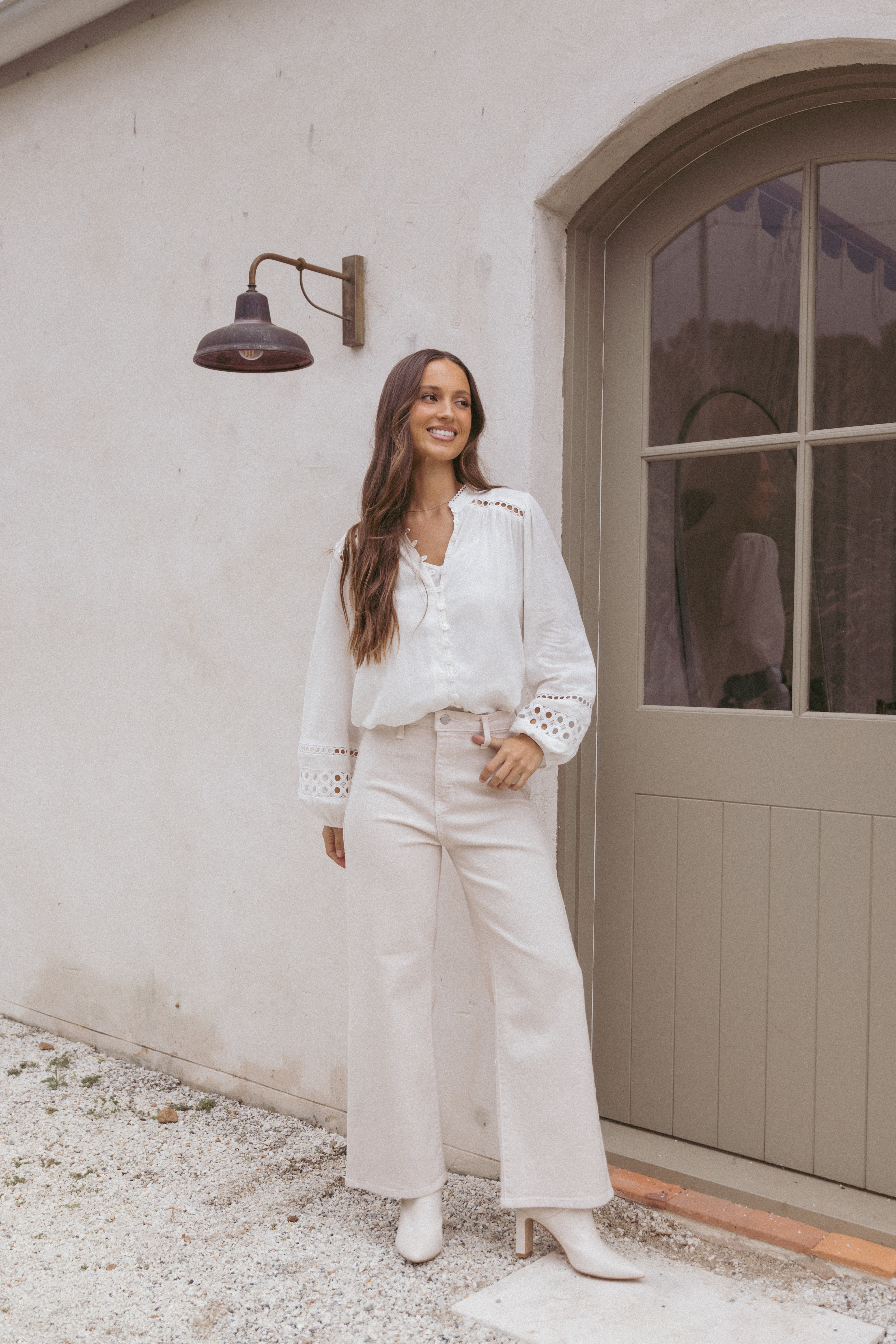 Elegant White Hani Blouse for Women | Trendy Summer Tops | Perfect for Office, Party & Casual Wear
