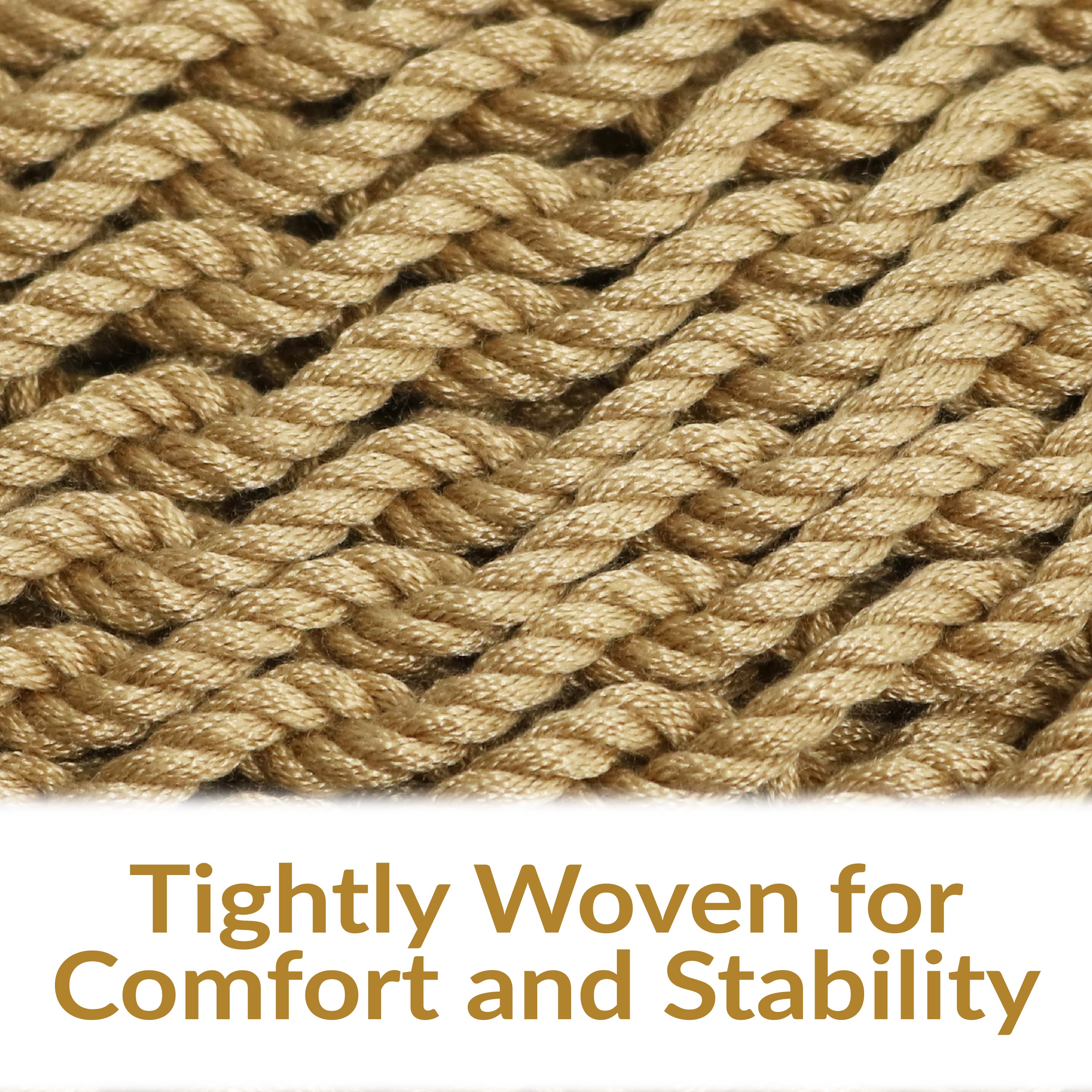 Extra Large Caribbean Polyester Rope Hammock Chair for Outdoor Relaxation - Perfect for Backyard, Patio, Poolside & Beach Lounging
