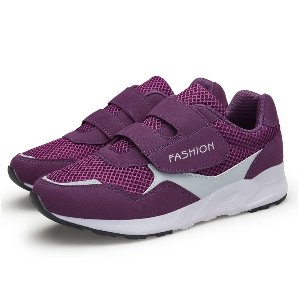 **Leader Show Women's Comfortable Non-Slip Walking Shoes – Lightweight Hook & Loop Sneakers for Elderly & Casual Wear – Perfect for Daily Walks, Travel & Outdoor Activities**