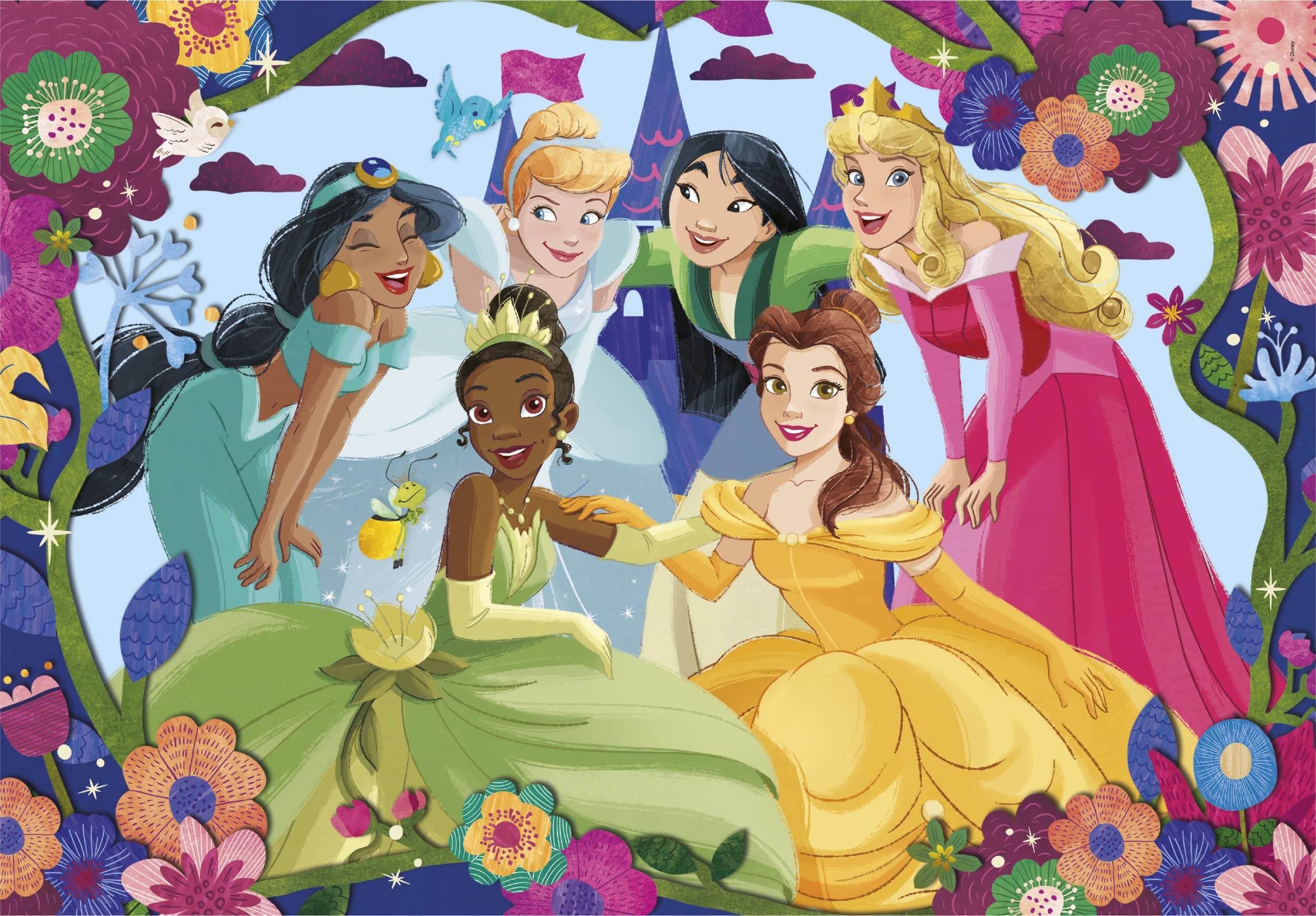 Clementoni Supercolor Puzzle - Disney Princess 30 Piece Puzzle for Kids Age 3+, Cartoon Puzzle Toy Made in Italy - Perfect for Birthday Gifts & Early Learning Activities