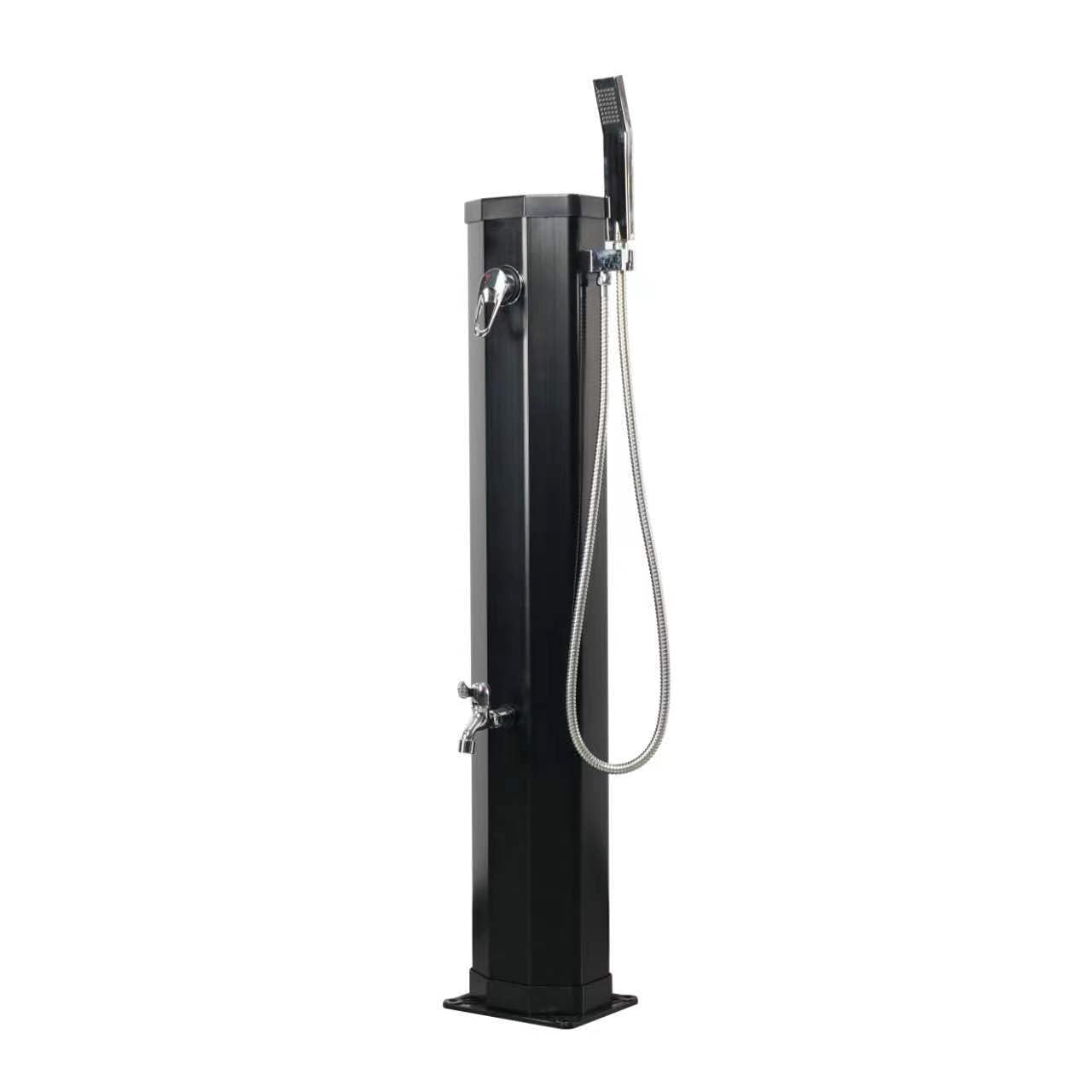 **Axonl 5.3 Gallon Solar Outdoor Shower with Shower Head & Foot Tap – Portable Camping, Beach, Pool, Garden, Backyard, RV – Ideal for Swimming, Hiking, Travel (Black)**