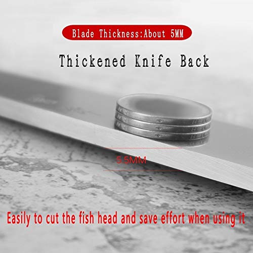 Premium Japanese Deba Knife 18cm - High Carbon Steel Fish Head & Salmon Knife for Sashimi, Sushi & Cooking - Perfect for Professional Chefs & Home Cooks