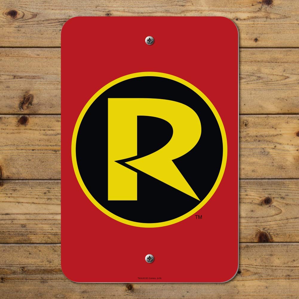 Batman & Robin Logo Wall Sign - Superhero Themed Home & Office Decor - Perfect for Comic Book Fans, Man Cave, Game Room & Superhero Party Decorations