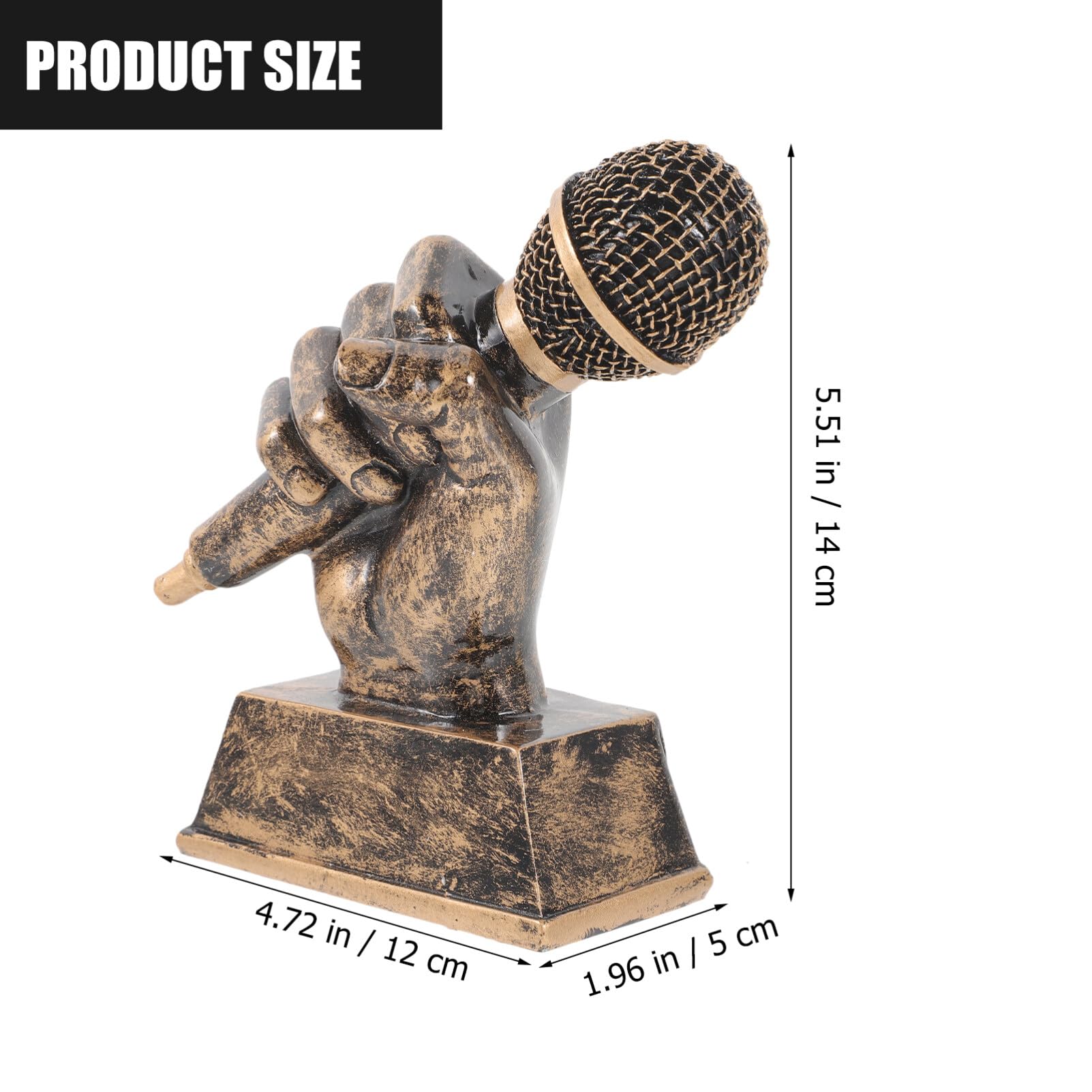 POPETPOP Singing Trophy Cup with Microphone - Golden Karaoke Award Trophy for Music Competitions, Singing Contests & Appreciation Gifts - Perfect for Karaoke Parties, Talent Shows & Musical Events