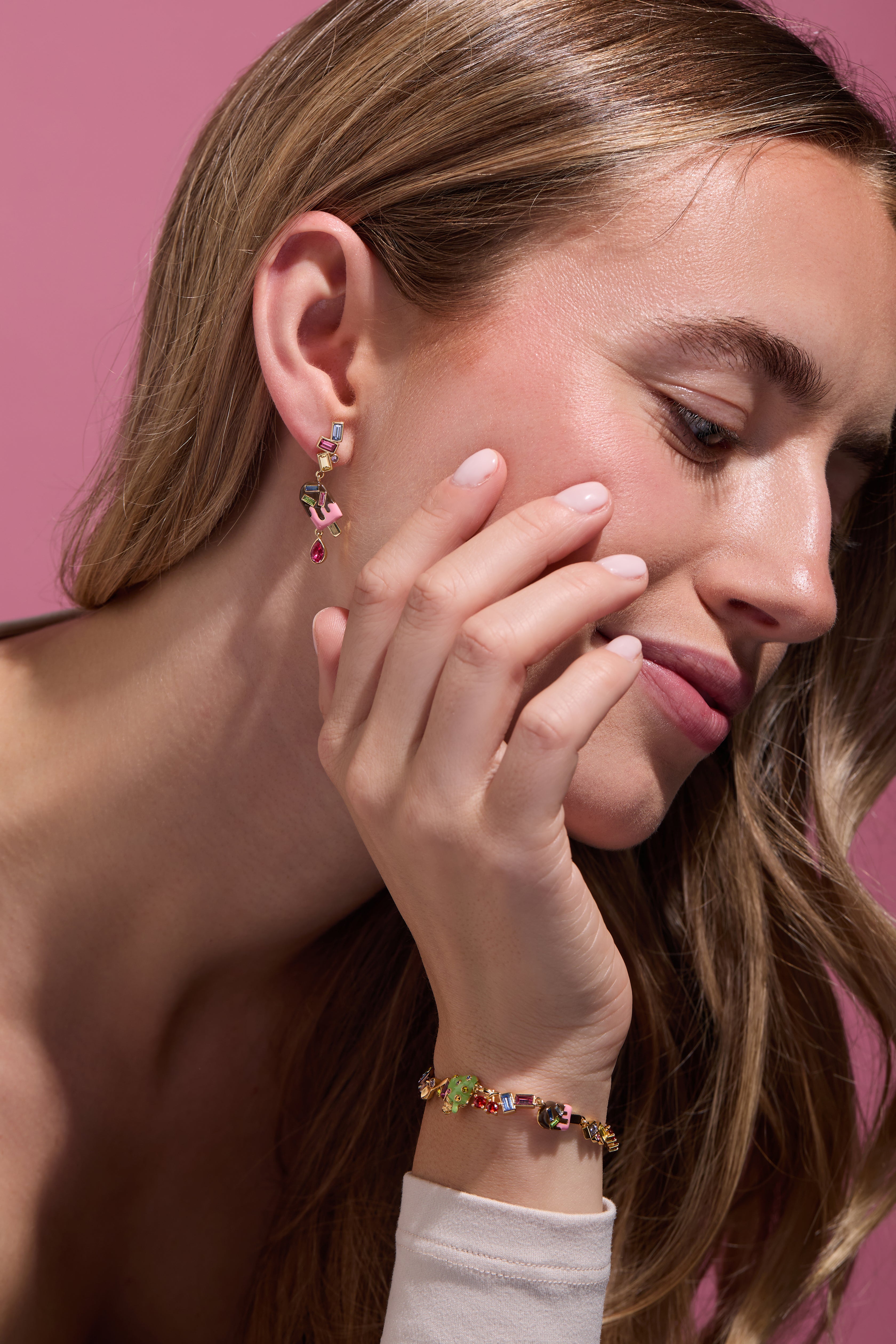Trendy Ice Pop Drop Earrings for Women - Fashionable Dangling Jewelry for Parties & Everyday Wear
