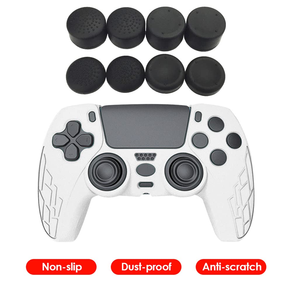 8 PCS Silicone Thumb Grips for PS5/PS4/PS3/PS2/Xbox 360/Xbox One Controllers - Anti-Slip Analog Stick Covers & Joystick Caps - Perfect for Gaming, Streaming & Long Play Sessions