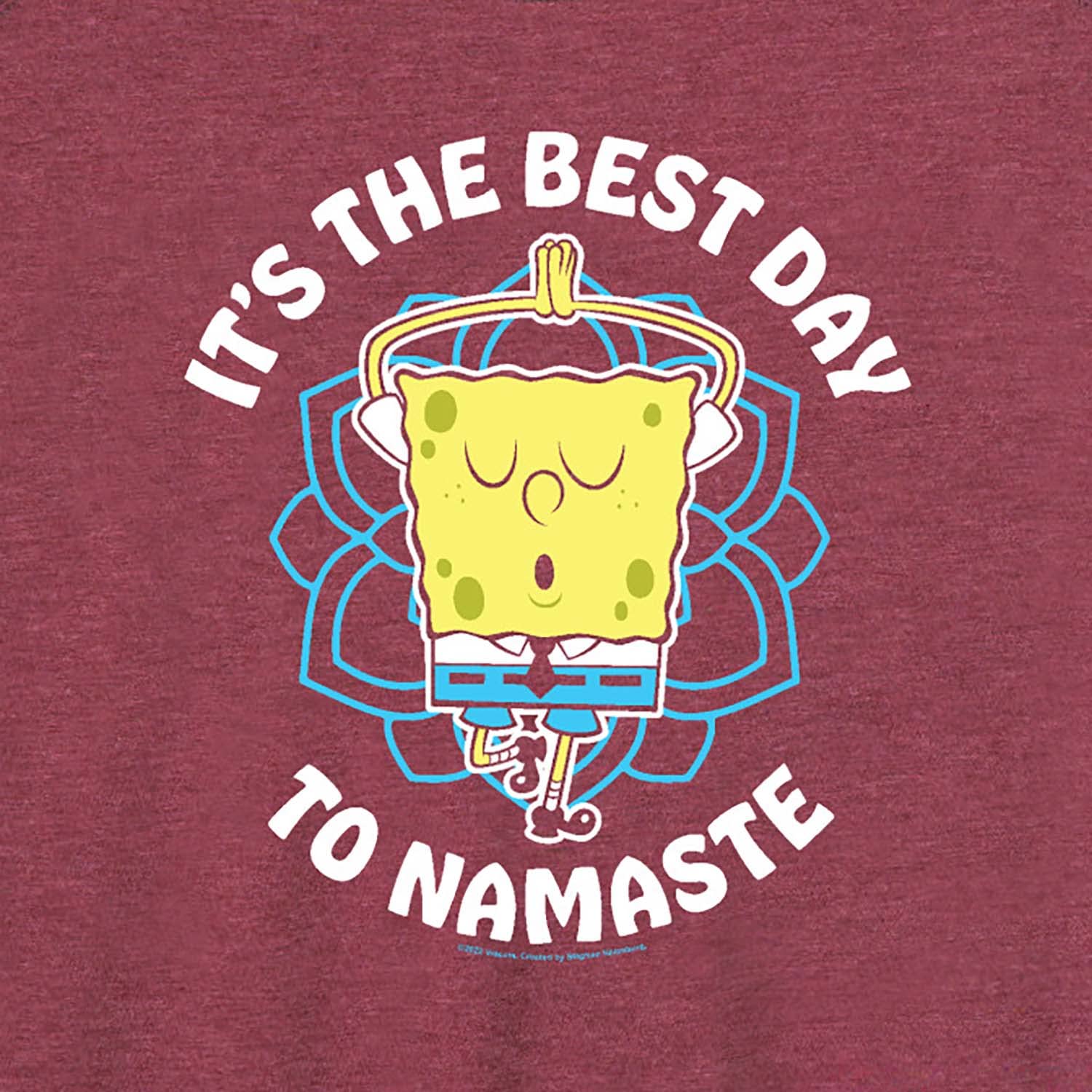 HYBRID APPAREL Women's Spongebob Squarepants The Best Day to Namaste Racerback Tank Top - Yoga, Gym, Summer Casual Wear