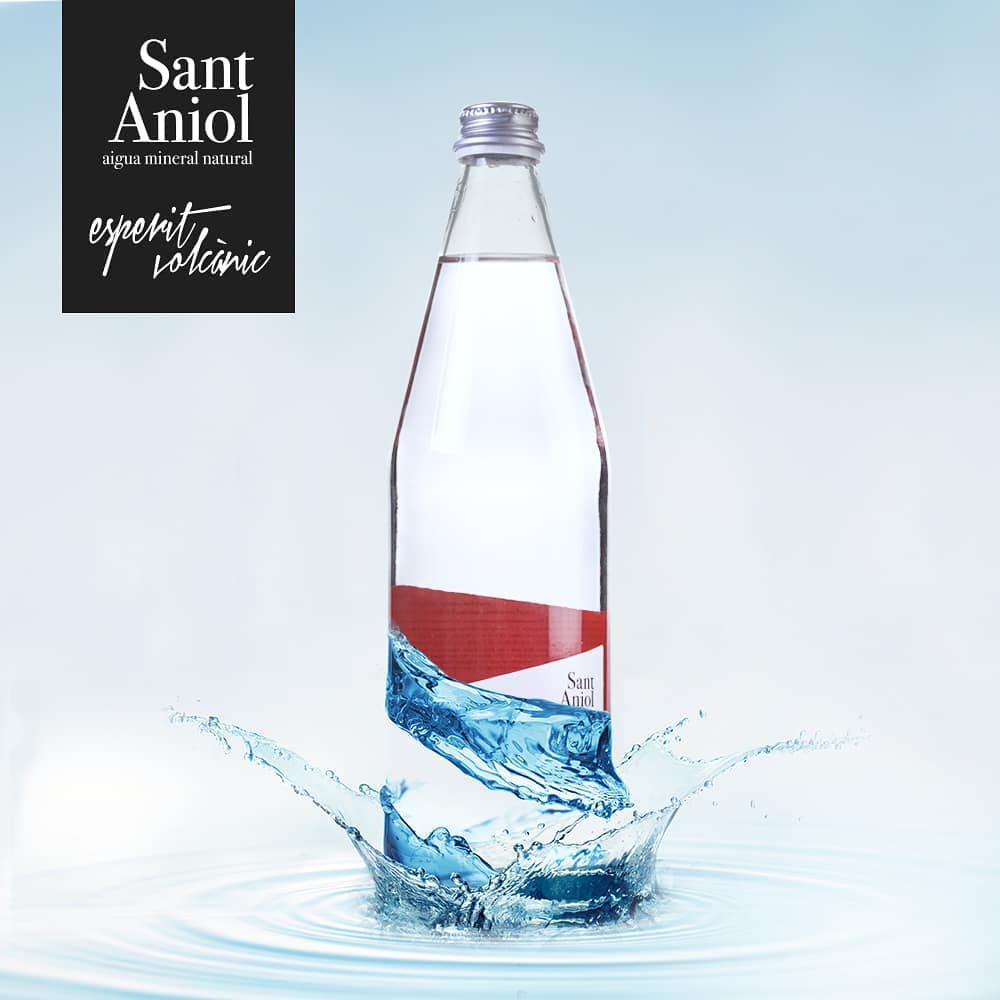 Sant Aniol Sparkling Natural Mineral Water - 750ml (12 Glass Bottles) | Premium Spanish Carbonated Spring Water for Parties, Gifts & Fine Dining