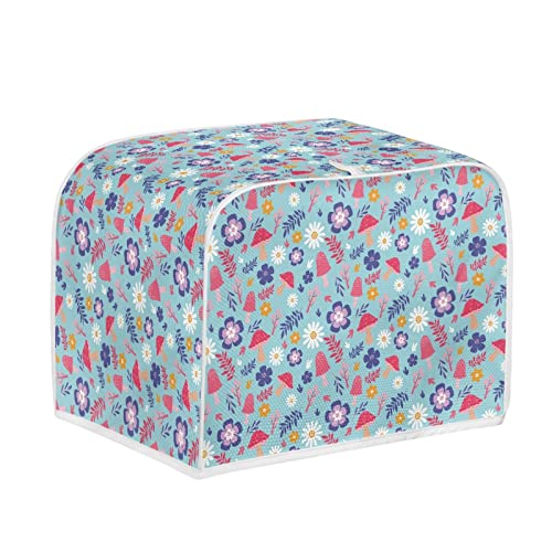 Cute Mushroom Floral Blue