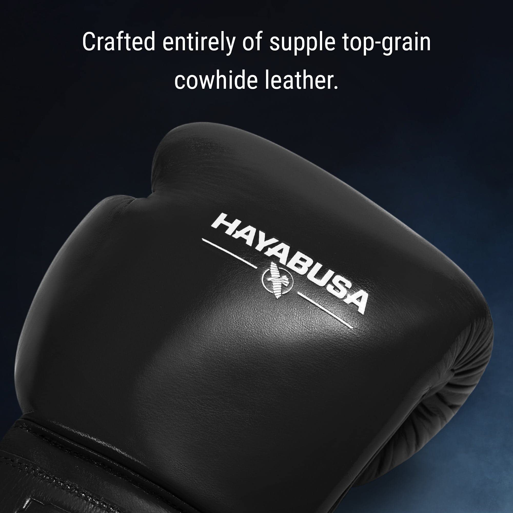 Hayabusa Pro Leather Hook & Loop Boxing Gloves for Men & Women - Premium Training Gloves for MMA, Kickboxing, Sparring & Fitness Workouts