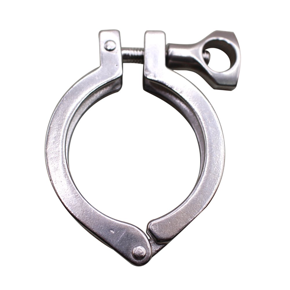 DERNORD 2 Inch Stainless Steel Sanitary Tri Clamp Single Pin Clover Clamp - Food Grade, Hygienic Fitting for Dairy, Brewery, Pharmaceutical & Beverage Industry