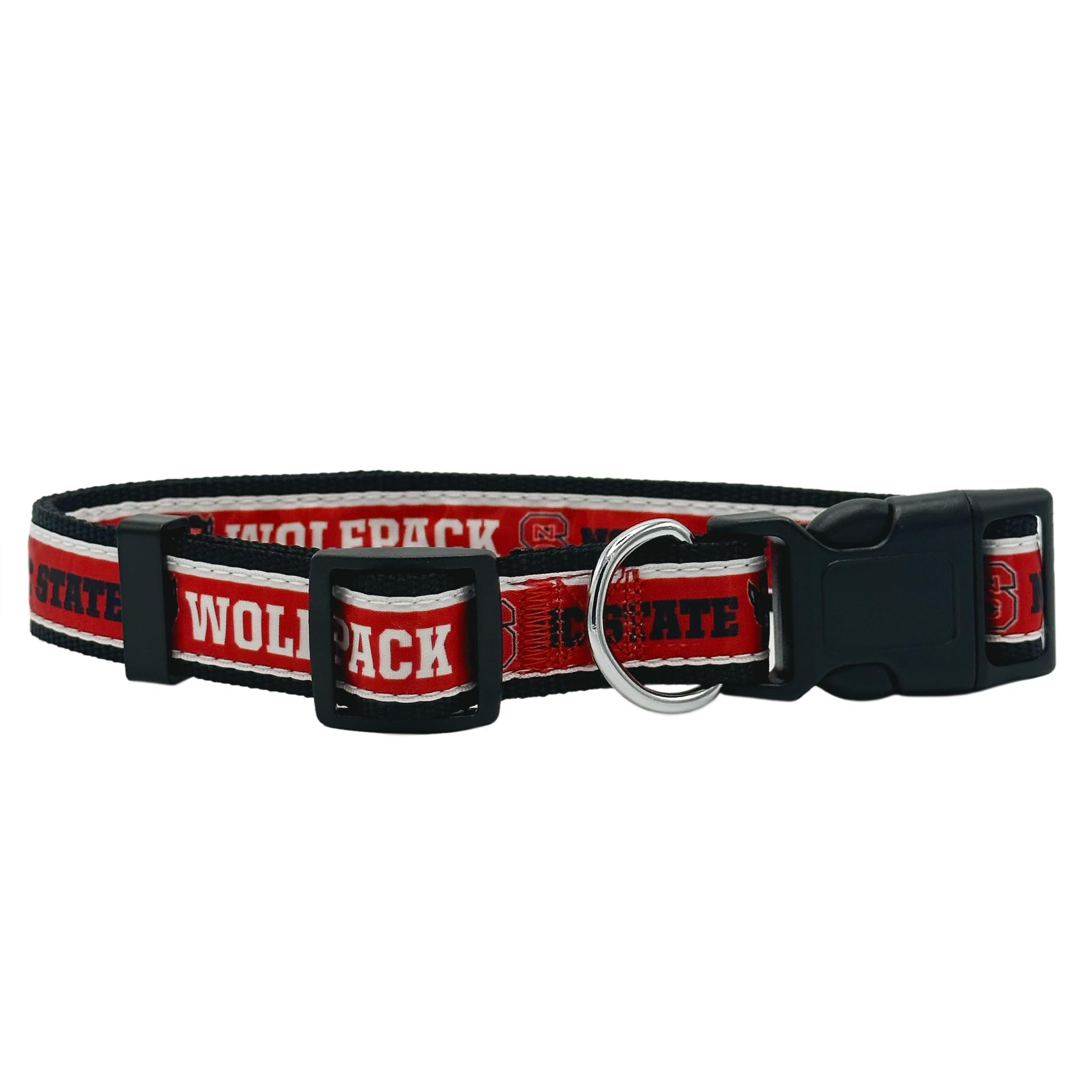 NCAA Licensed North Carolina State Wolfpack Pet Collar - Medium Size, Shiny & Colorful Dog & Cat Collar for Sports Fans | Perfect for Game Day, Walks & Team Spirit
