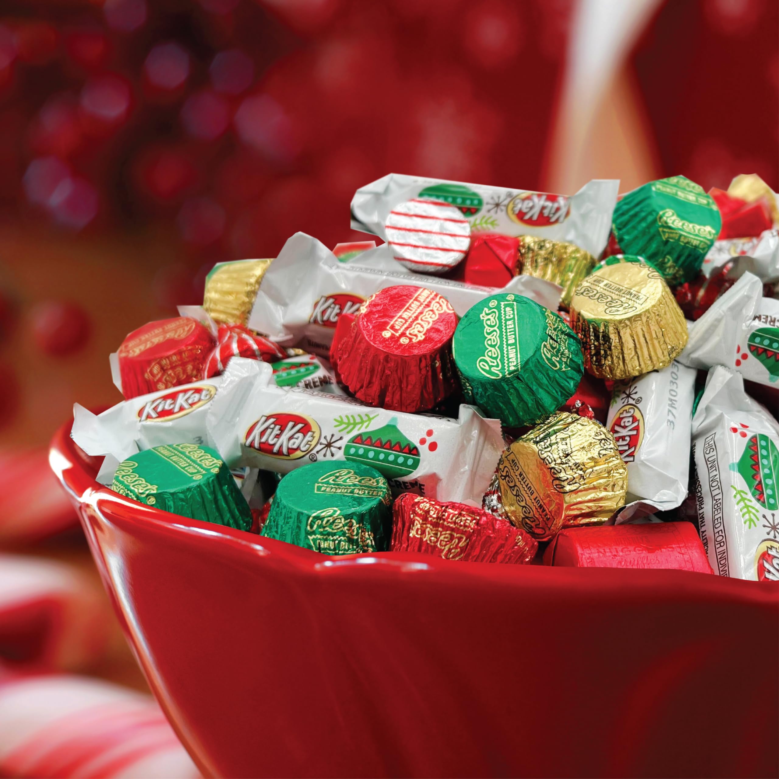Premium Christmas Candy Assortment - White Creme, Milk & Dark Chocolate Holiday Treats | Bulk 3lb Pack (170 Count) | Perfect for Stocking Stuffers, Gift Baskets & Office Party Favors