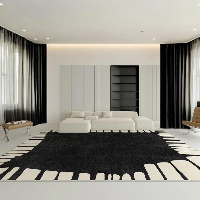 Stylish Geometric Polyester Area Rug for Living Room - Soft & Durable Home Decor for Modern Spaces