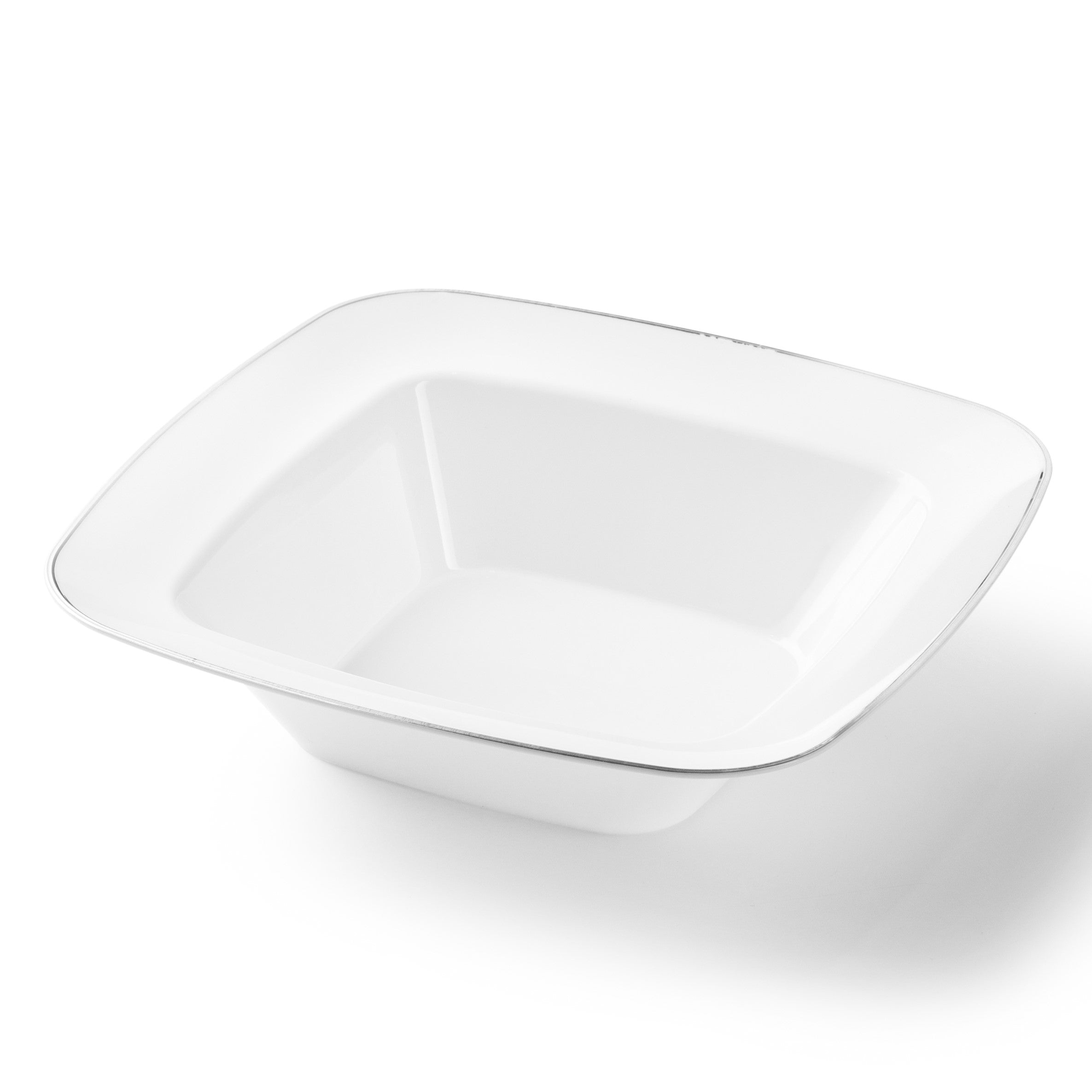 12oz Square Plastic Soup Bowls - 10 Pack Durable Contour Design | Microwave & Dishwasher Safe | Perfect for Restaurants, Catering & Home Meal Prep
