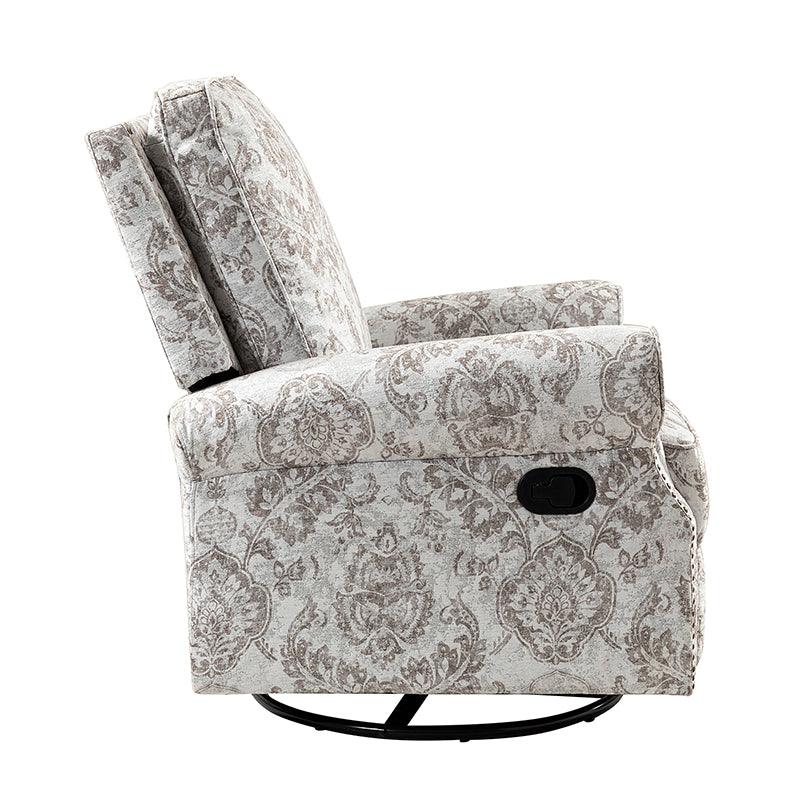 Comfortable Nikola Swivel Glider Recliner Chair - 360° Rotation & Smooth Gliding Motion - Perfect for Living Room, Nursery, or Home Theater Relaxation