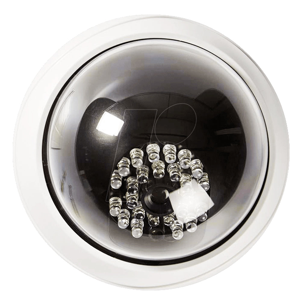 Dummy CCTV Dome Security Camera with 28 Red LED Lights - Fake Surveillance Camera for Home, Office & Business Security