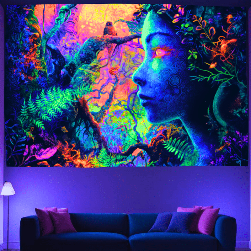 Enchanted Forest Dreamscape Wall Art - Nature Inspired Canvas Painting for Home Decor, Living Room, Bedroom & Office
