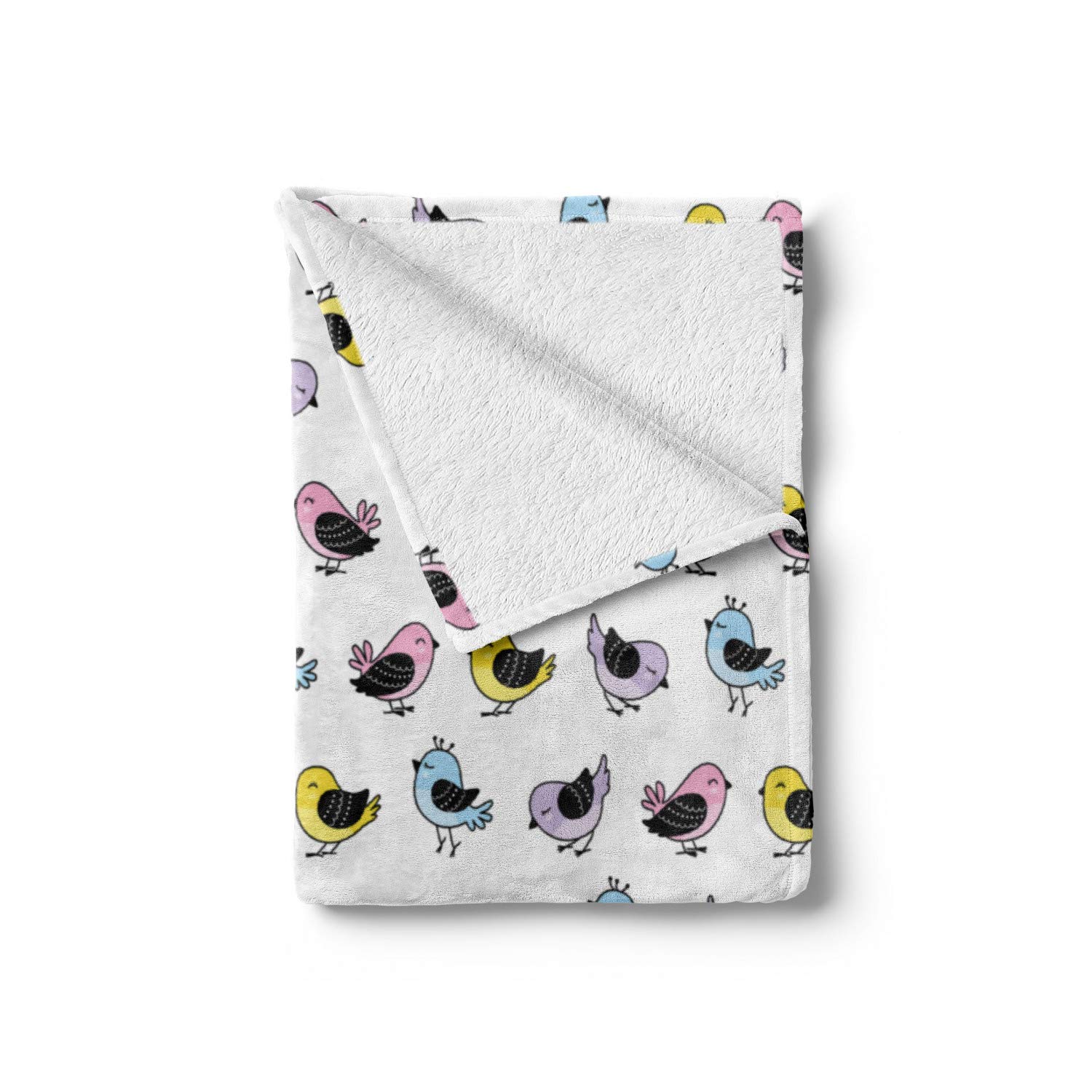 Ambesonne Purple and Yellow Flannel Fleece Throw Blanket 50