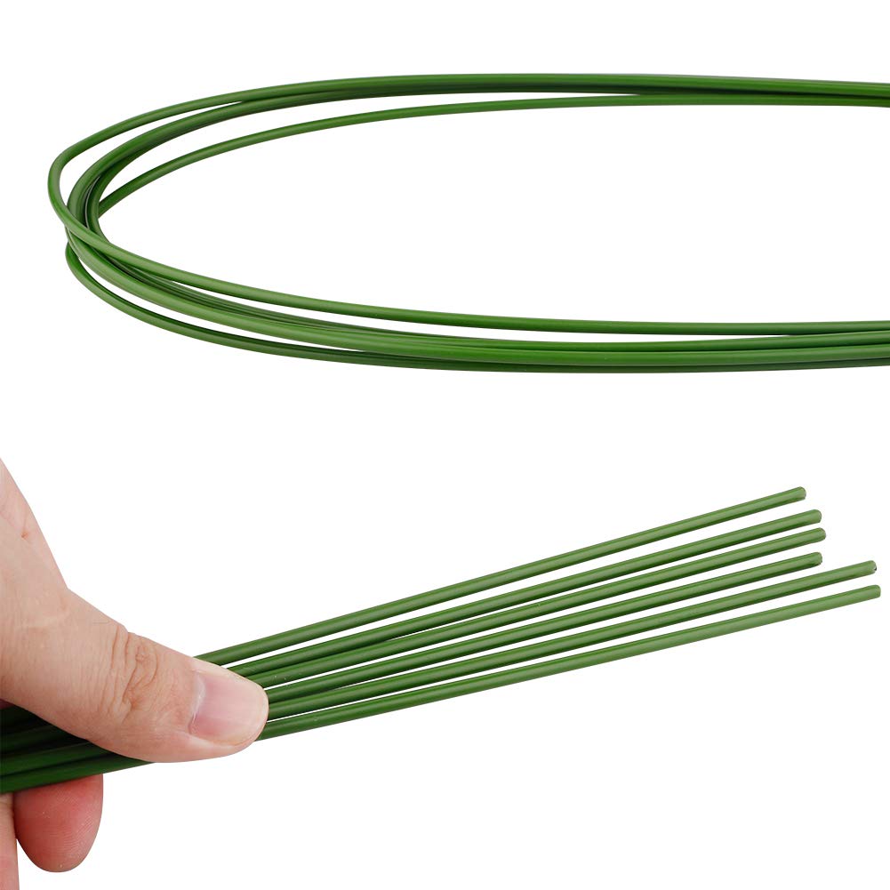 6Pcs 3.9ft Steel Greenhouse Hoops with Plastic Coating - Bendable Plant Support Arches for Grow Tunnels, Tomato Gardens & Fabric Covers | Durable Plant Protection for Raised Beds, Row Covers & Seasonal Gardening