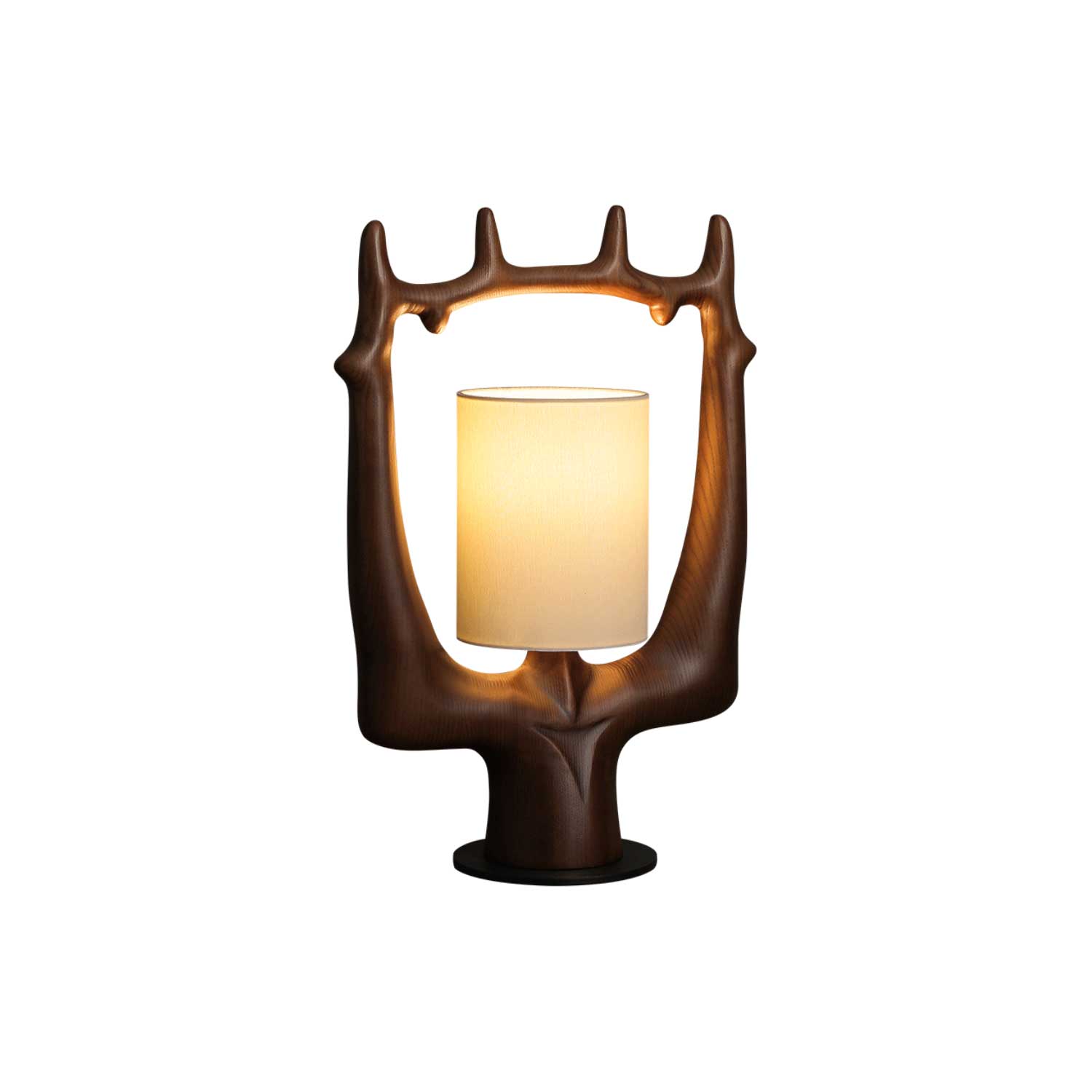 Antler Ring Table Lamp - Rustic Deer Horn Nightstand Light for Bedroom, Living Room, or Cabin Decor - Perfect for Farmhouse, Lodge & Hunting Cabin Ambience