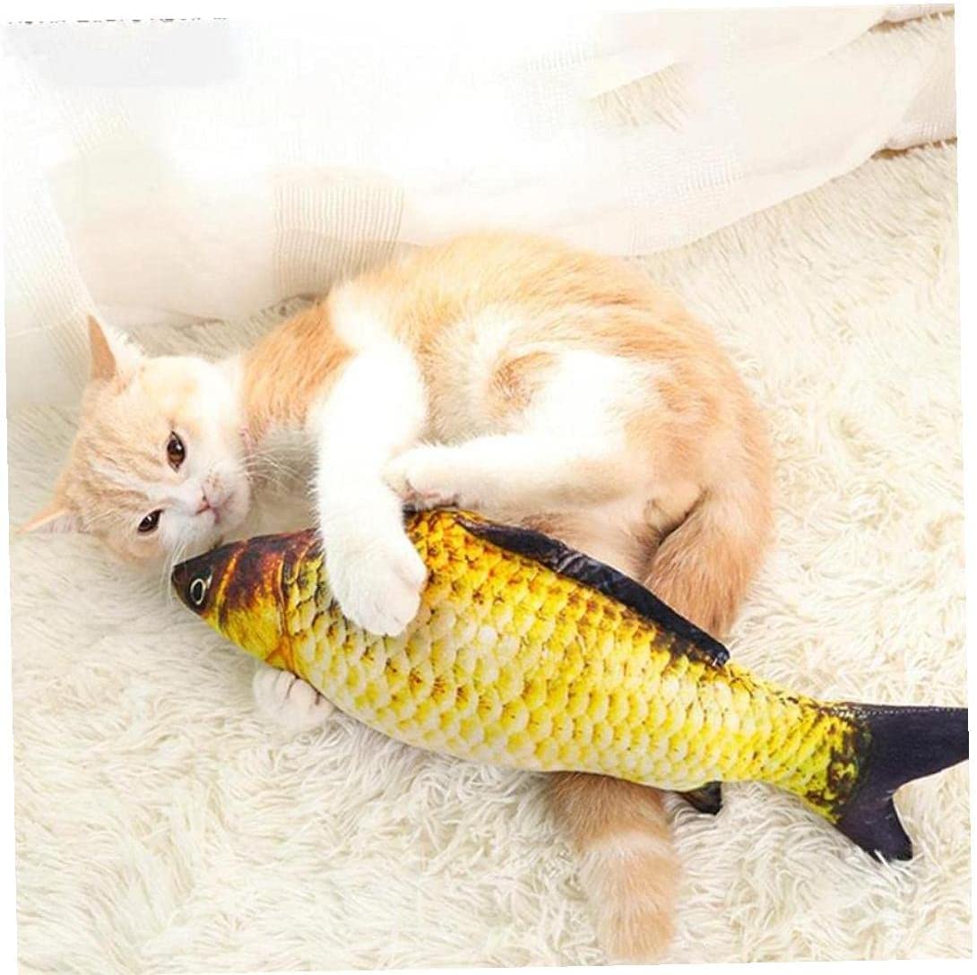 1Pc Fish Plush Cat Toy with Catnip - Interactive Stuffed Pillow Pet Toy, Realistic Simulation Fish for Playful Cats - Perfect for Playtime, Training & Cuddling at Home