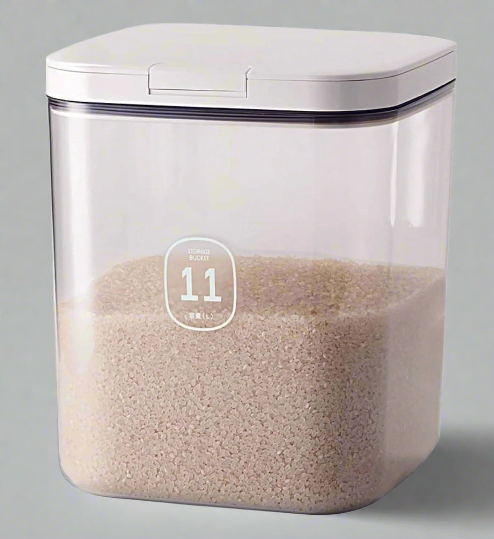 11L Airtight Food Storage Container for Flour, Rice & Dry Goods - 20 lb Kitchen Pantry Organizer with Locking Lid | Perfect for Bulk Food Storage, Baking Supplies & Meal Prep | SKU: S1331