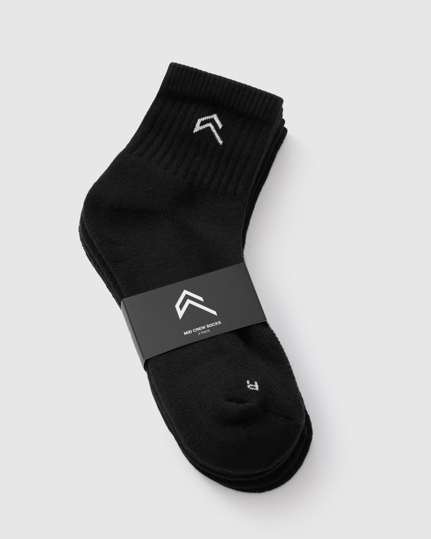 Premium 3-Pack Black Mid Crew Socks for Men & Women - Comfortable Everyday Casual & Athletic Wear - Perfect for Running, Gym, Work & Daily Use