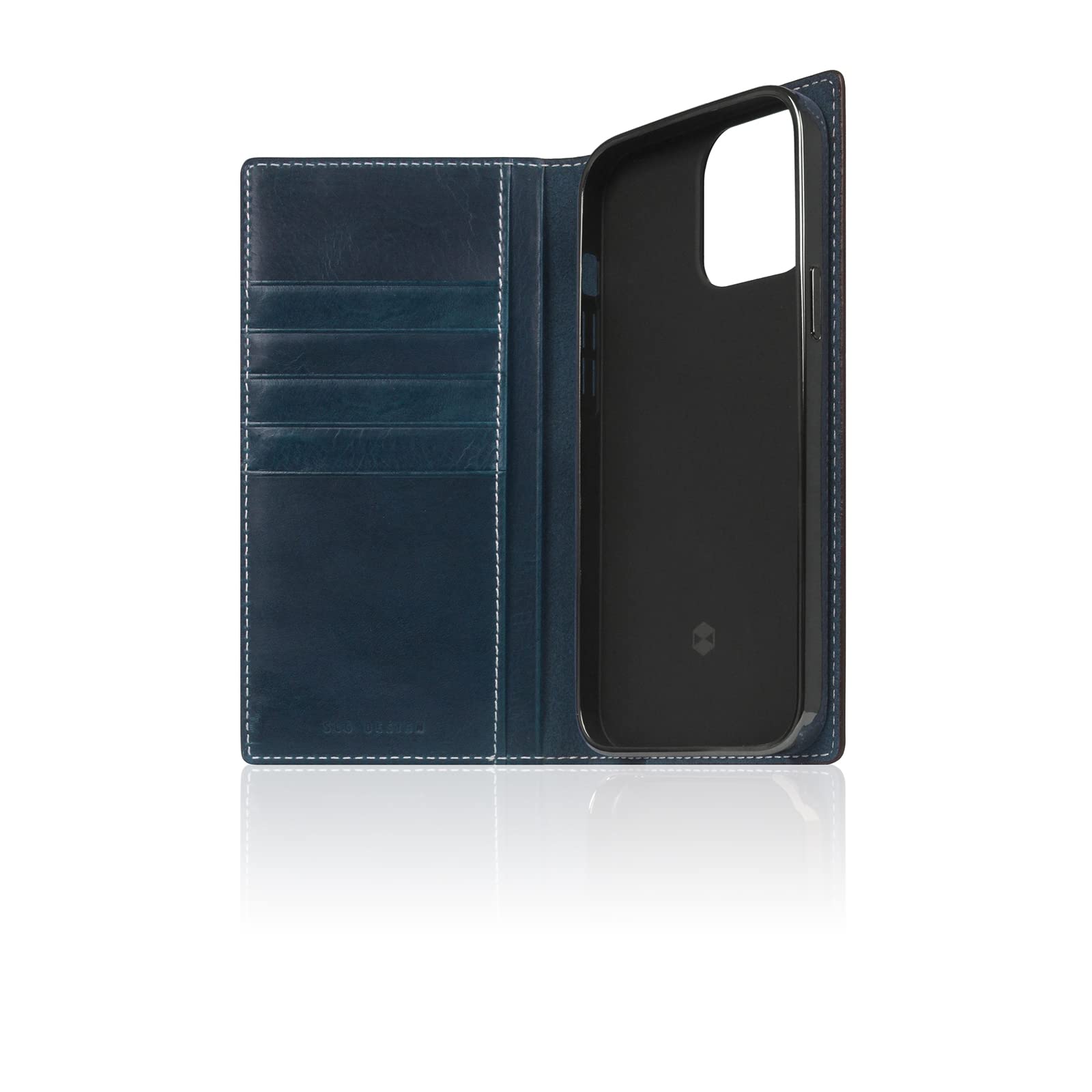 Premium Italian Wax Leather Wallet Case for iPhone 12 Pro Max - Handcrafted Genuine Leather Diary Style with Card Slots & Cash Pocket | Luxury Gift Box Included (Blue) | Perfect for Business Professionals & Daily Use