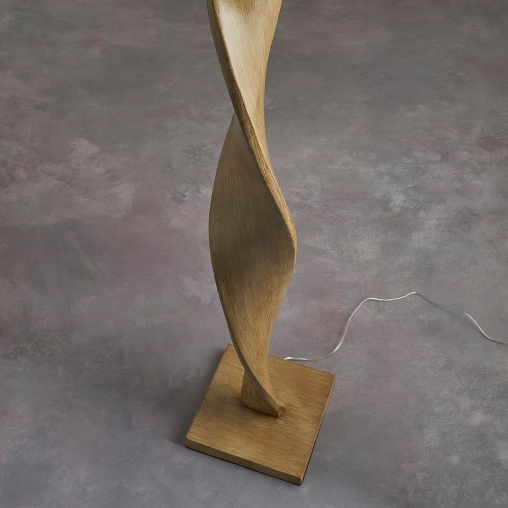 Bellatrix Modern Floor Lamp with Wood Finish - E27 Socket for Living Room, Bedroom, or Office Lighting