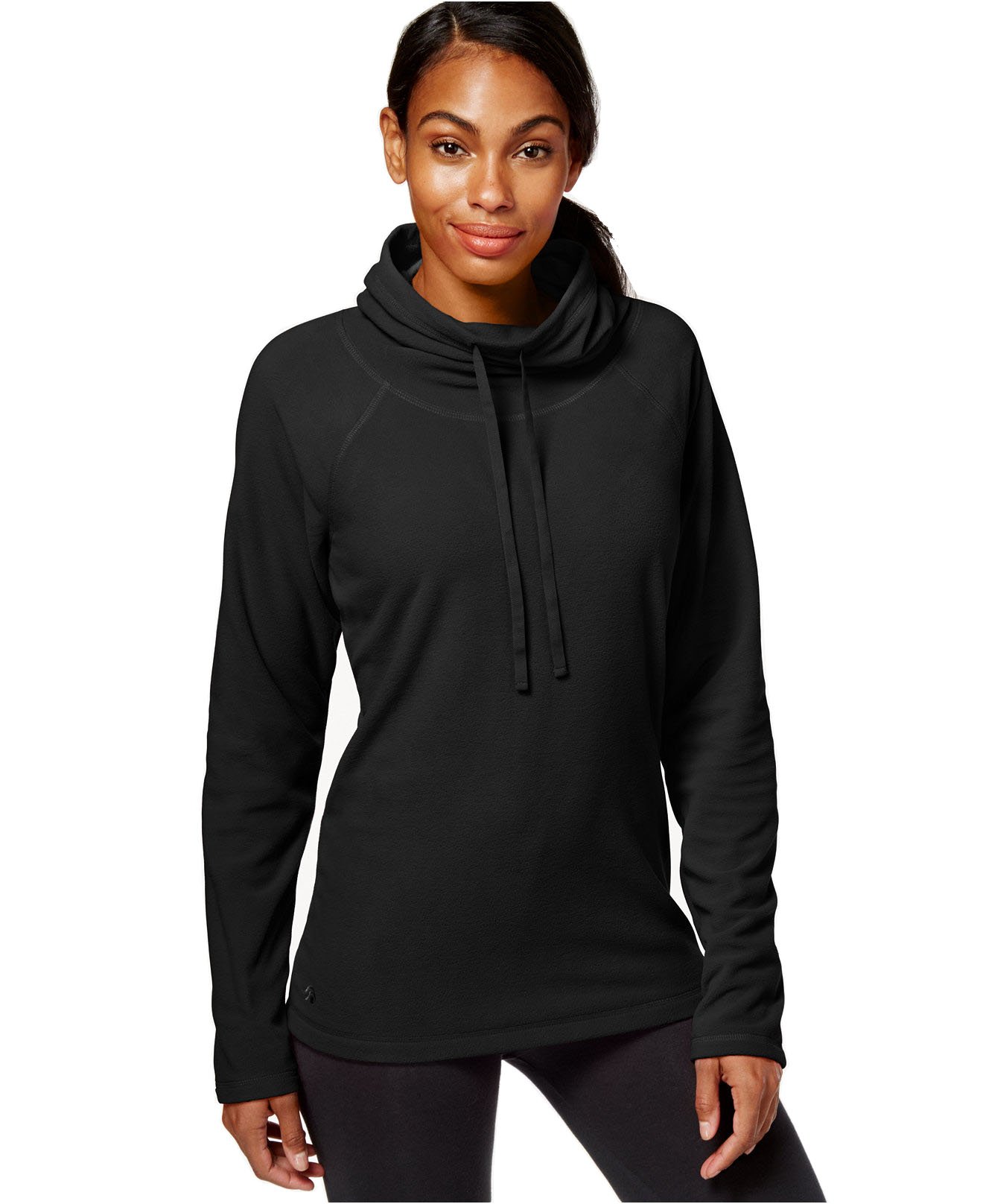Ideology Women's Space-Dyed Funnel Neck Long Sleeve T-Shirt - Casual Comfort Top for Everyday Wear, Work & Outfits